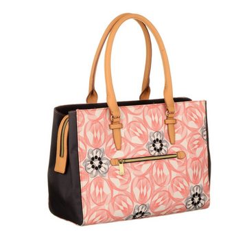 Oilily Schultertasche Flower Swirl Carry All Pink Flamingo