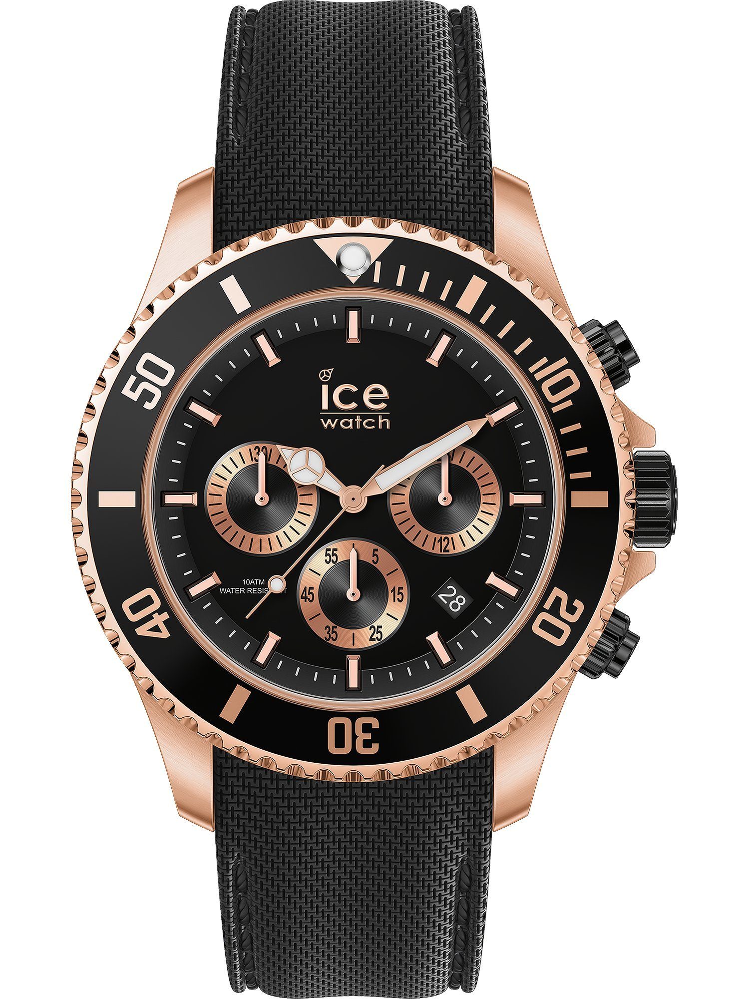 Quarz ice-watch Watch Quarzuhr schwarz Herren-Uhren Analog ICE