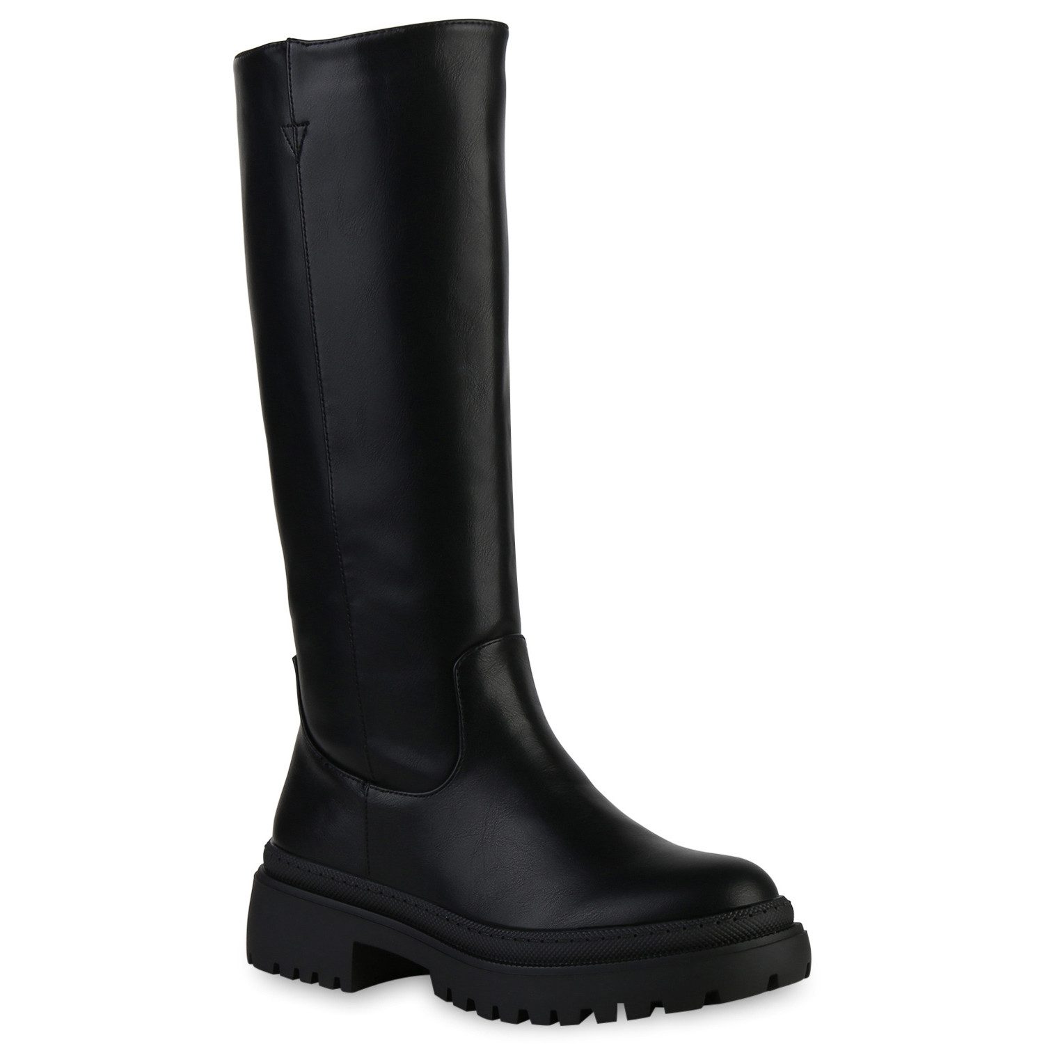 VAN HILL 839531 Plateaustiefel Damen Plateaustiefel Elizabeth - Modische Stiefel mit Blockabsatz
