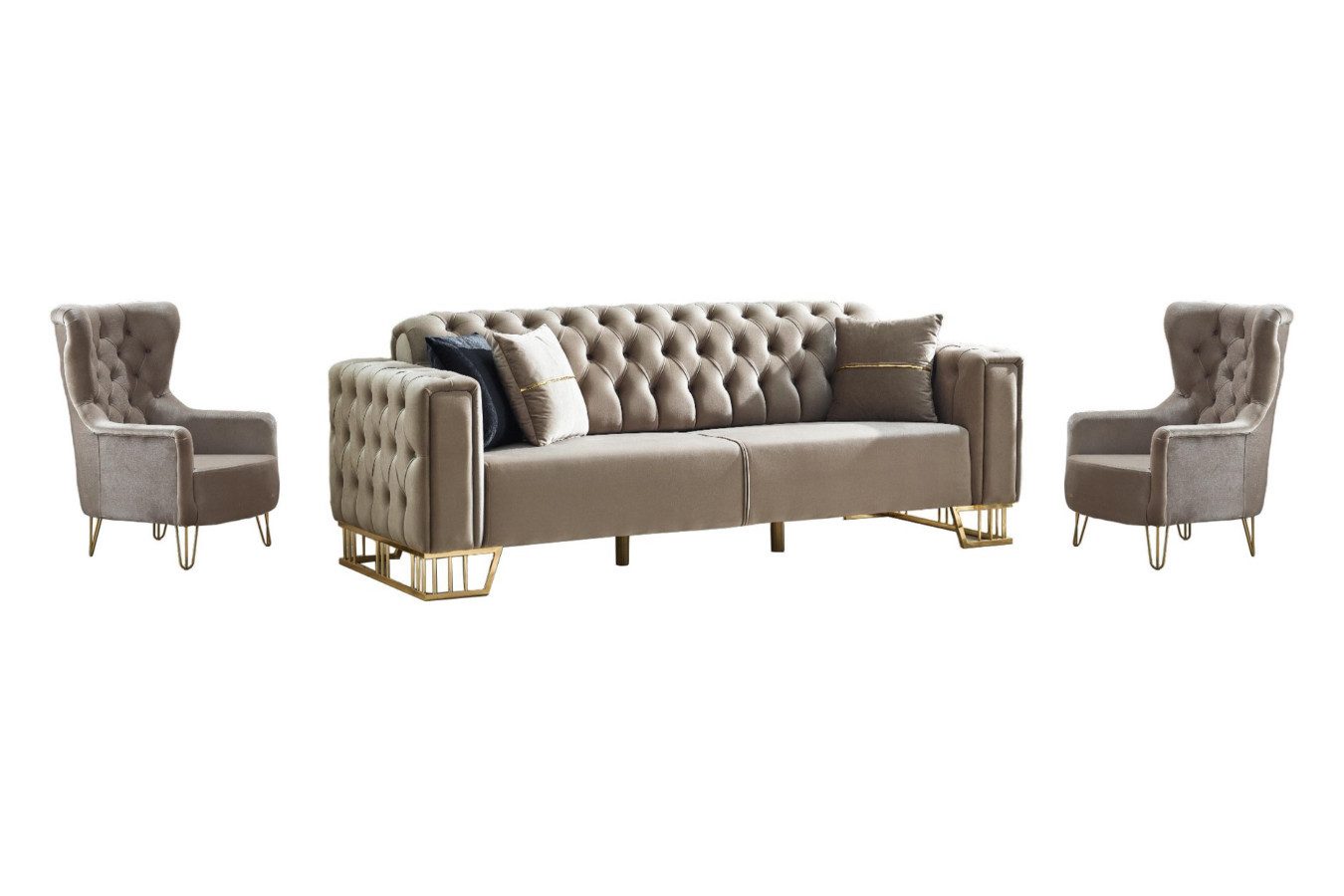 Villa Möbel Polstergarnitur Royce Beige, (Set, günstig online kaufen