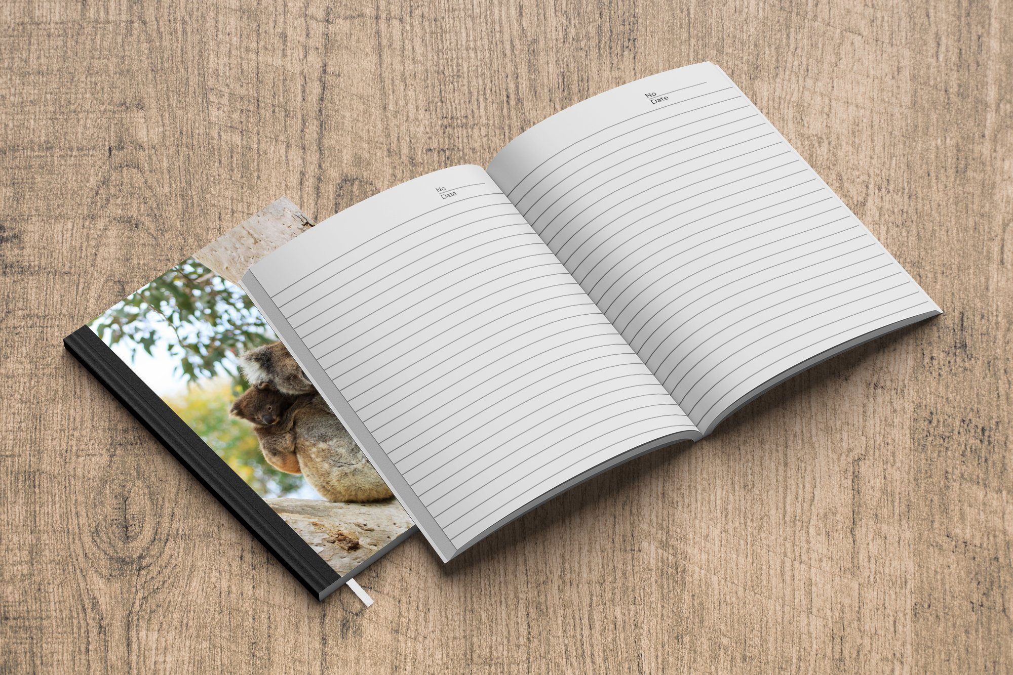 Koalas Haushaltsbuch Jungen Notizheft, Baum Seiten, A5, 98 - Kind Notizbuch Merkzettel, - Journal, - Tagebuch, - MuchoWow Mädchen,