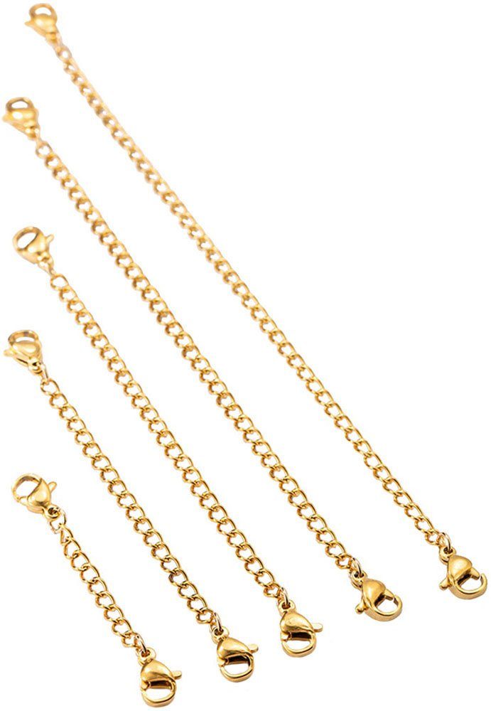 Firetti Kettenverlängerung Schmuck Geschenk Verlängerung für Armbänder, Ketten und Fußketten (Set, 5-tlg), Made in Germany