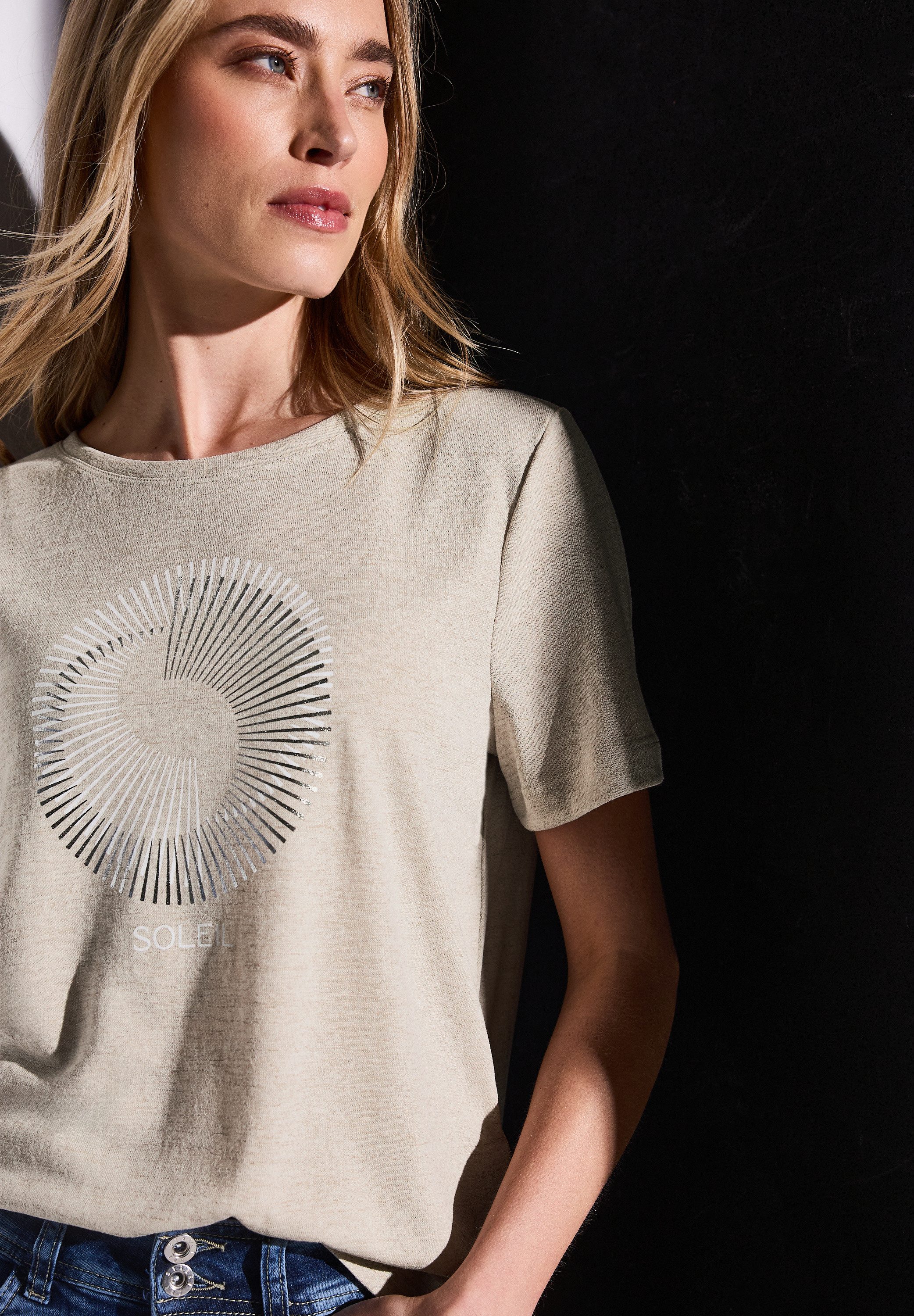 STREET ONE T-Shirt mit Folien-Print