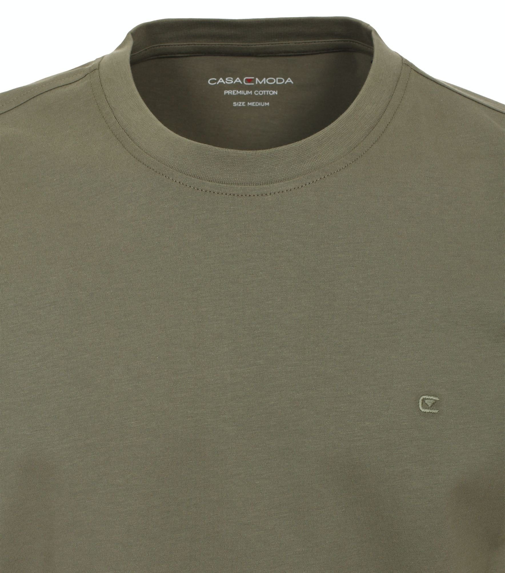 004200 T-Shirt (336) unifarben CASAMODA grün T-Shirt