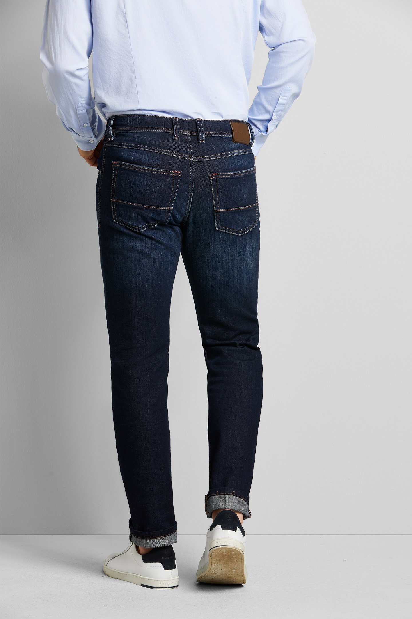 Comfort 5-Pocket-Jeans mit denim bugatti Stretch d.blau