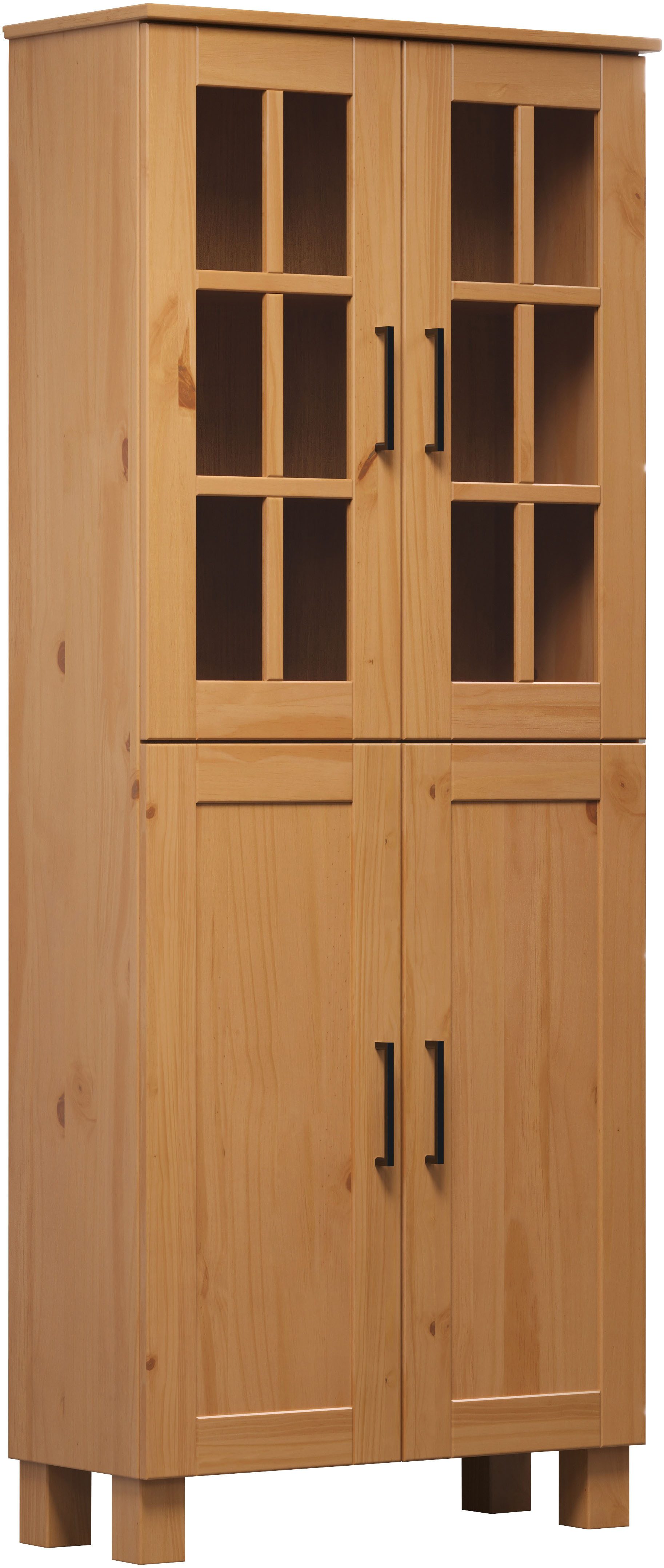 welltime Hochschrank Ulea (1-St) Breiter Badschrank aus Massivholz - Maße ( günstig online kaufen