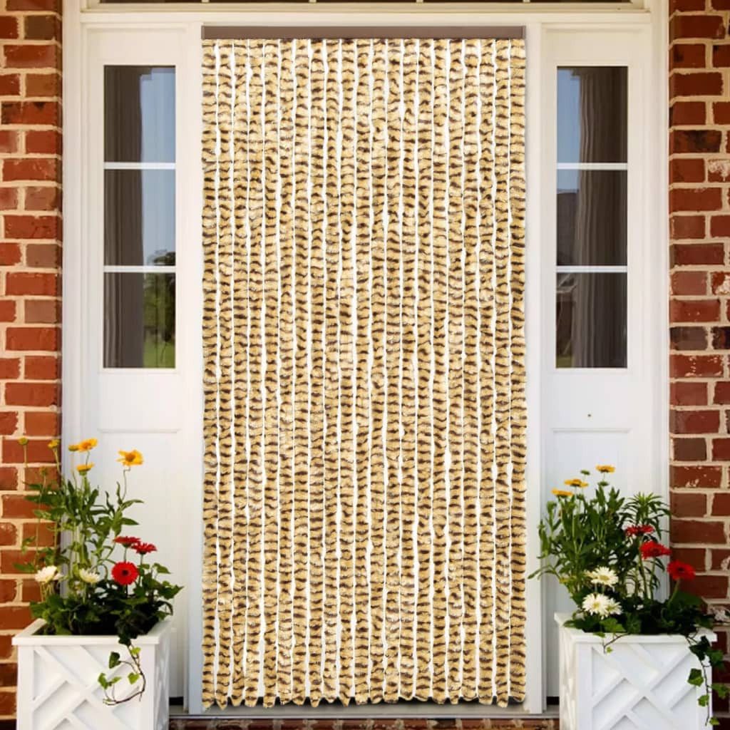 vidaXL Insektenschutz-Vorhang Insektenschutz-Vorhang Beige und Braun 56x185 cm Chenille