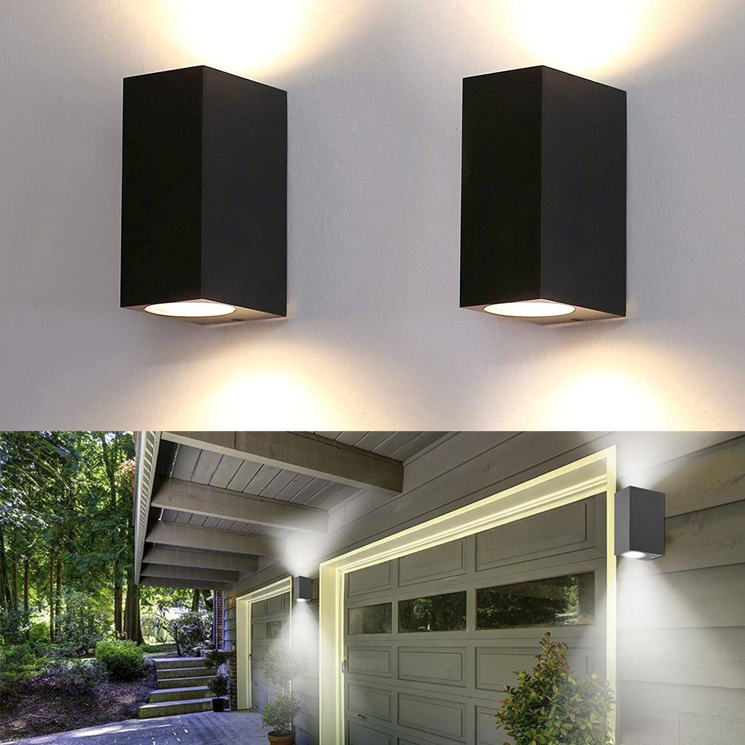 LETGOSPT Außen-Wandleuchte 6W LED Wandleuchte, Up günstig online kaufen