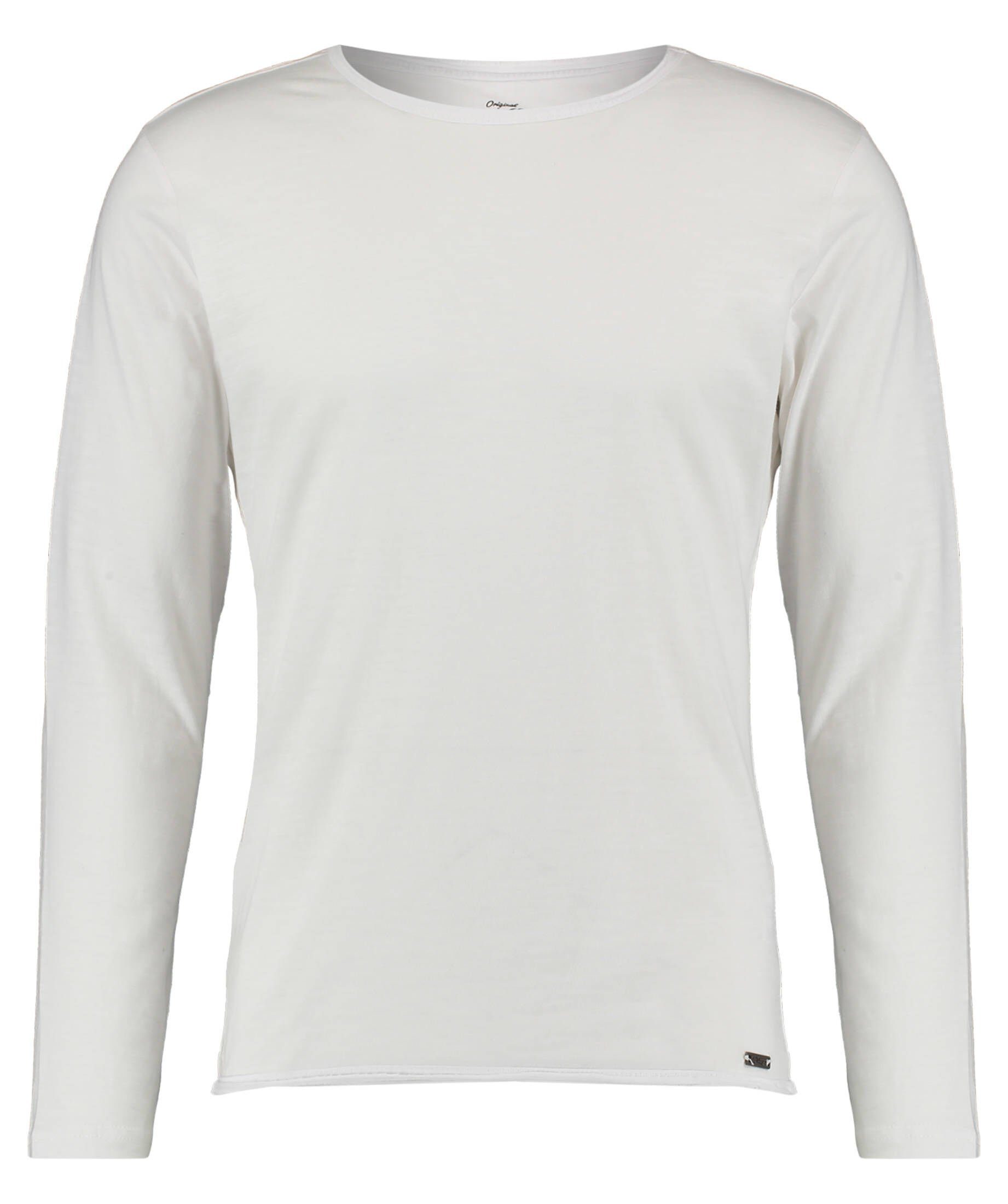 (1-tlg) T-Shirt Key weiss Herren Cheese" Shirt Langarm (10) Largo "MLS