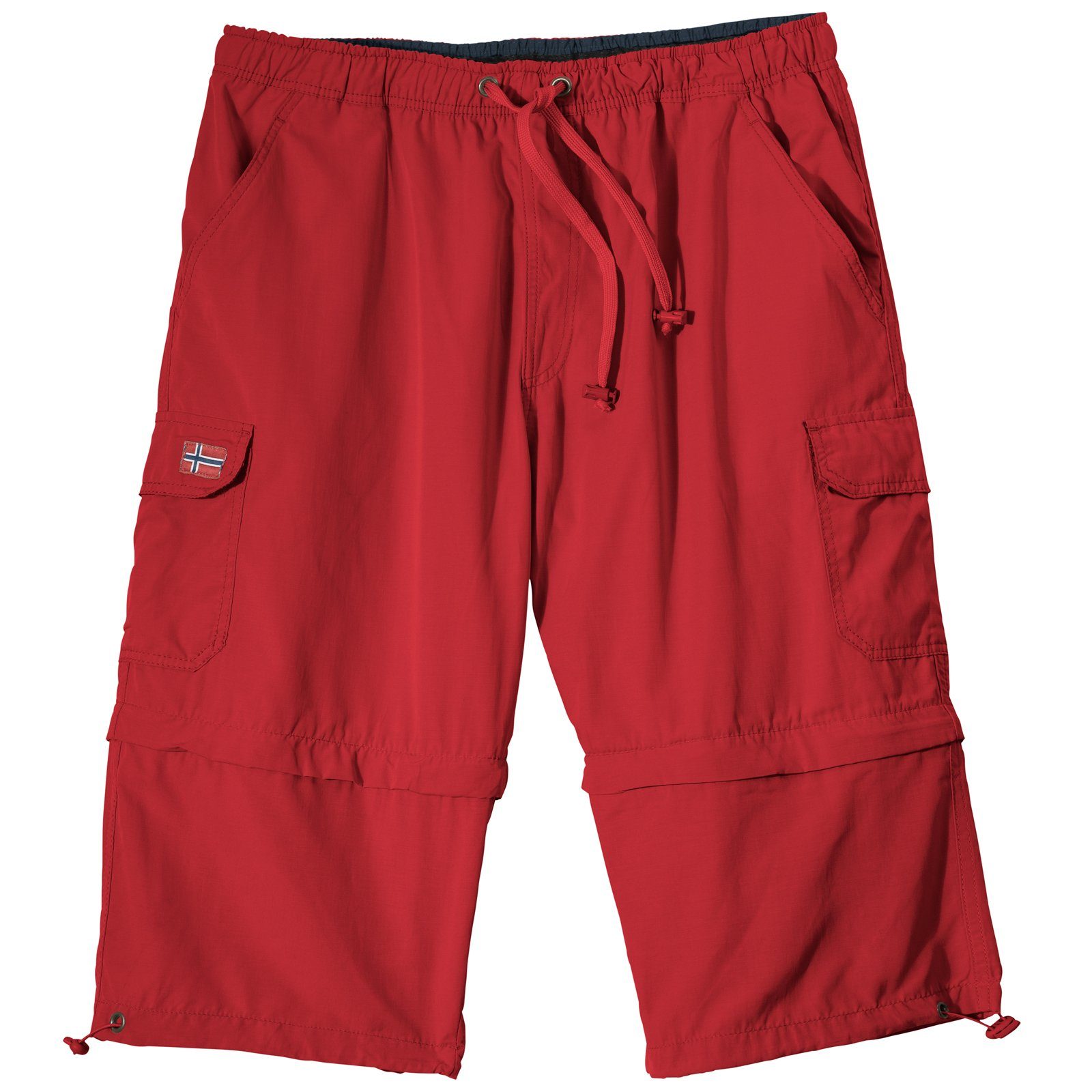 ABRAXAS Bermudas Abraxas Zipp-Off Bermuda rot Übergröße Norway