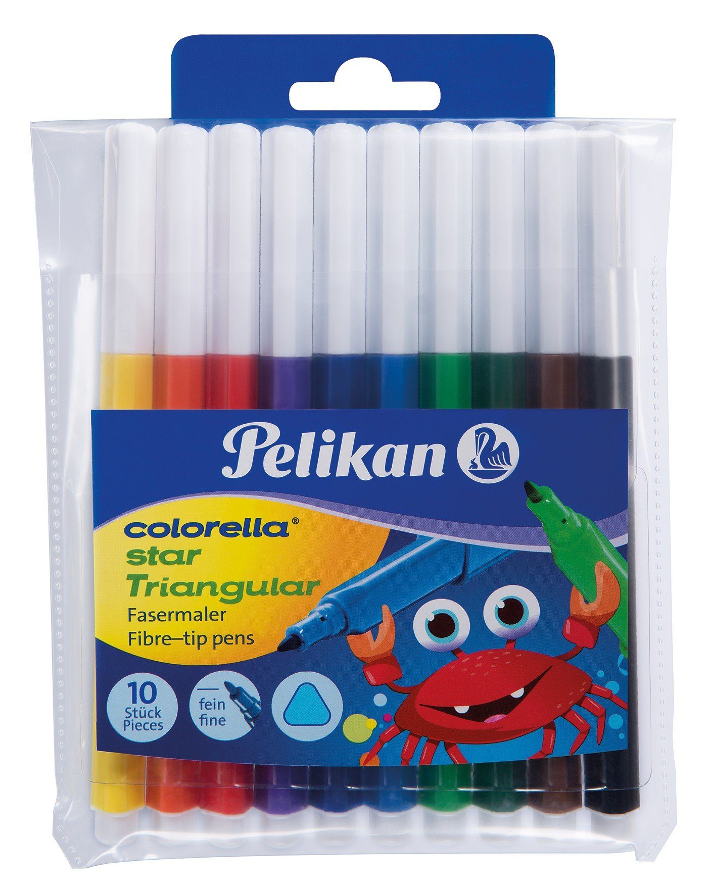 Colorella® Set Pelikan Filzstift Pelikan Fasermaler Triangular dreieckig, Star 10er