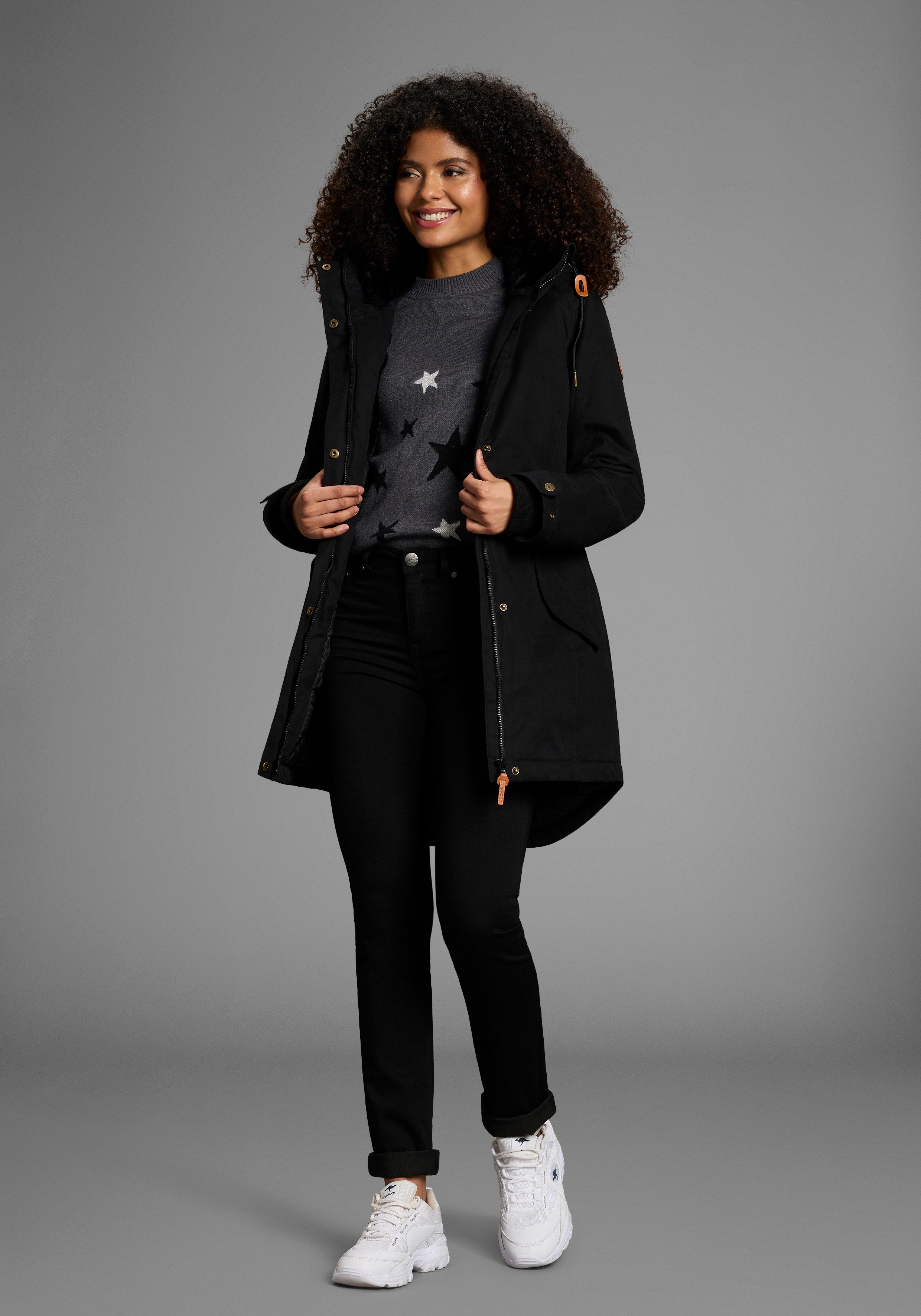 KangaROOS Parka mit Teddy Fellimitat gefüttert, Winterjacke