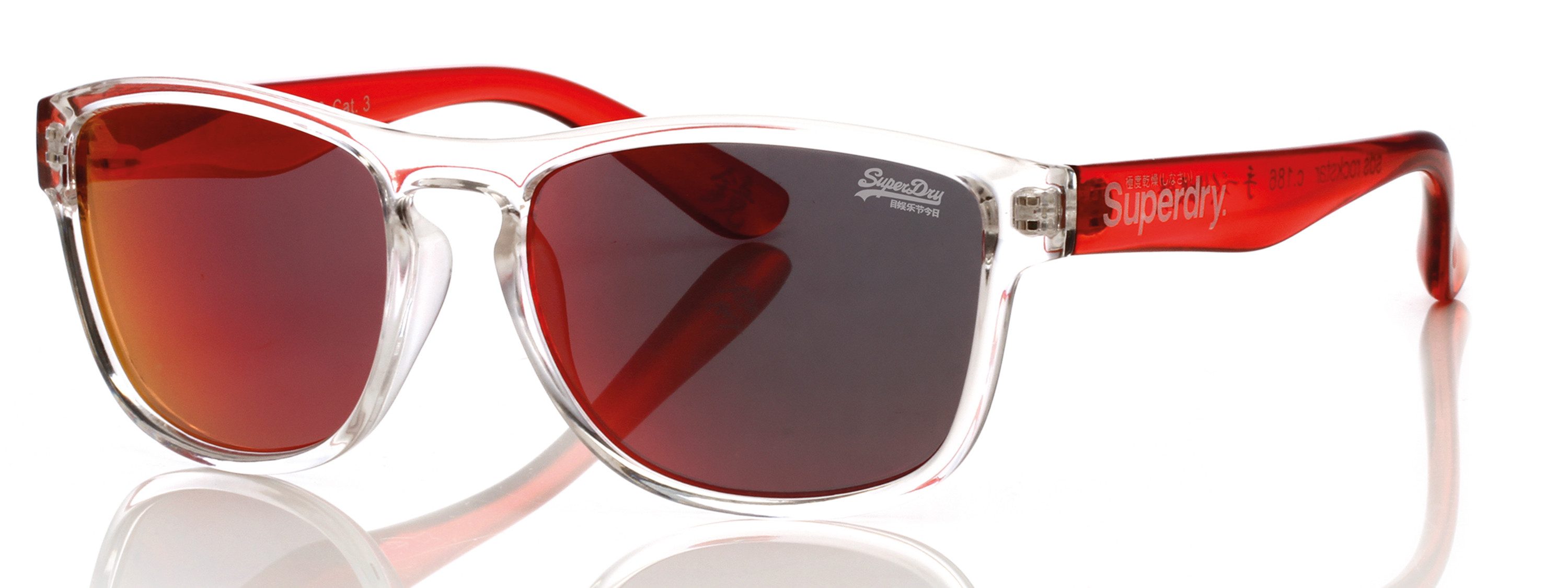 Superdry Sonnenbrille Modell 996056 Form Karree/Eckig, Logoschriftzug auf Bügel, Injectionfassung
