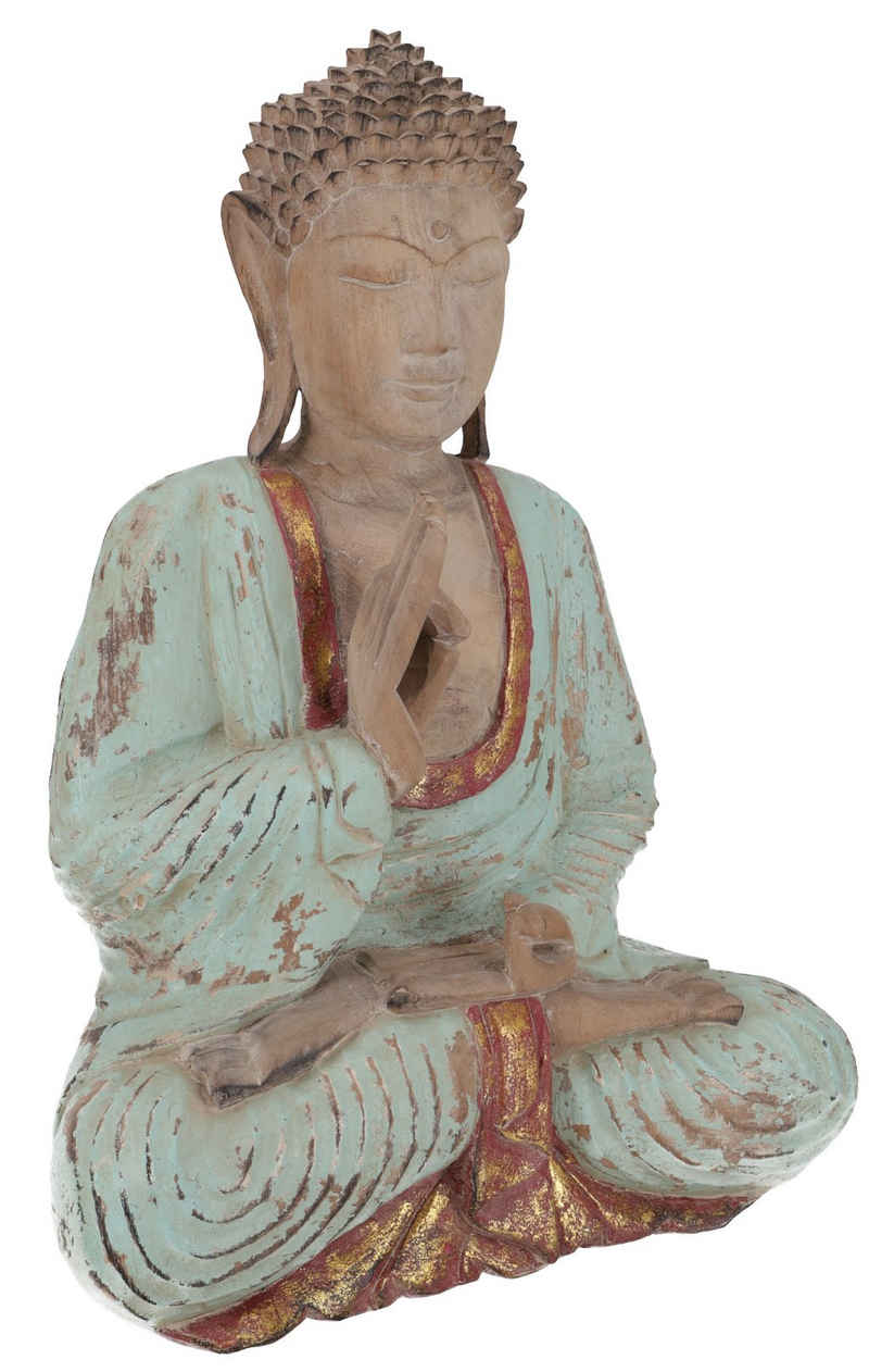 Guru-Shop Buddhafigur »Großer Holzbuddha, Buddha Statue, Handarbeit 43..«