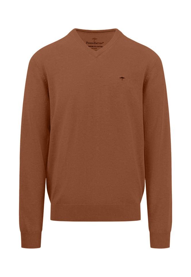 FYNCH-HATTON Strickpullover - Legerer Strickpullover mit V-Ausschnitt, günstig online kaufen