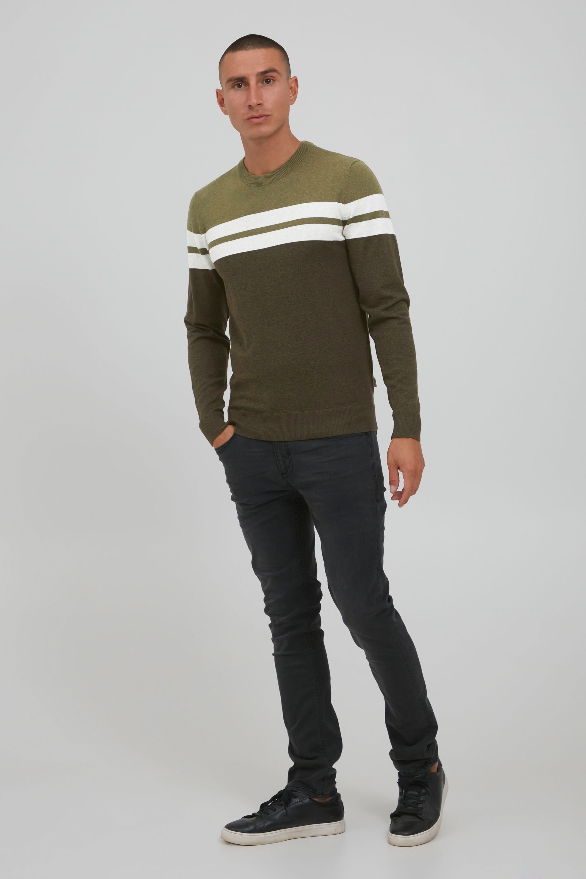 Blend Strickpullover BHNarius Feinstrick Pullover im Colorblock-Design