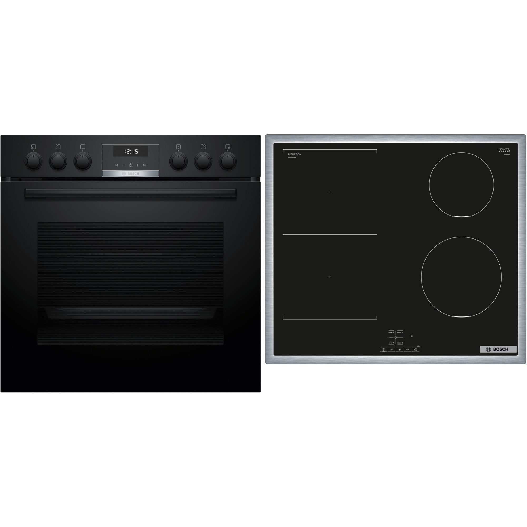 BOSCH Backofen Bosch Home HND616LS63, Herdset, mit 5