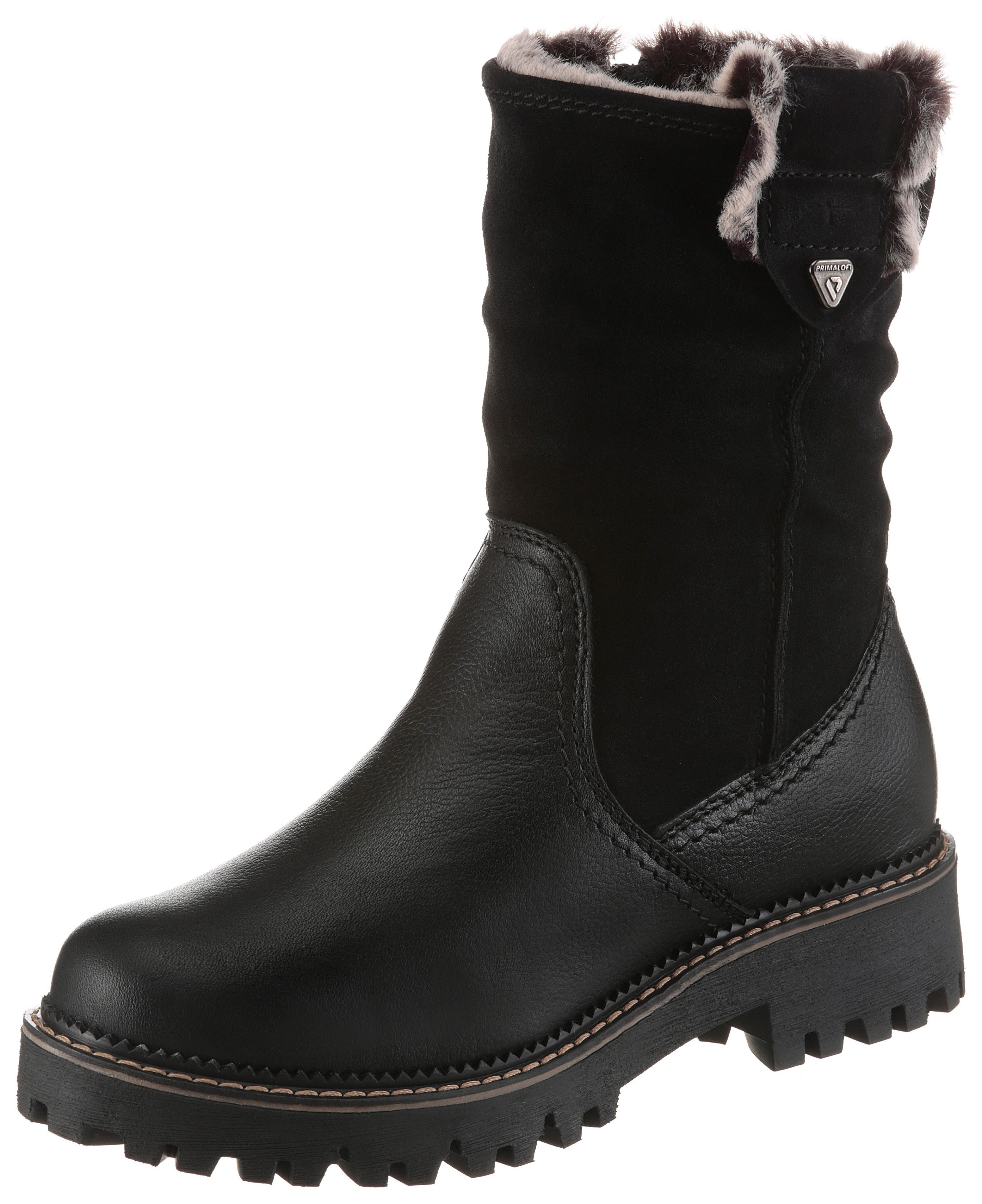 Tamaris Winterstiefelette, Blockabsatz, Winterboots mit Falten im slouchy L günstig online kaufen