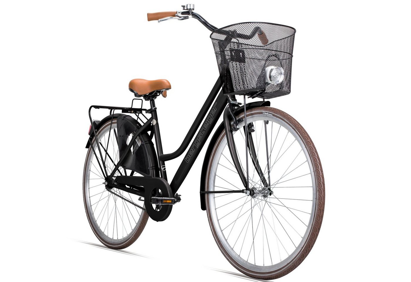 bergsteiger Cityrad Amsterdam 26, 28 Zoll Damenfahrrad, ab 150 cm, Korb, 1 Gang, V-Bremse & Rücktrittbremse