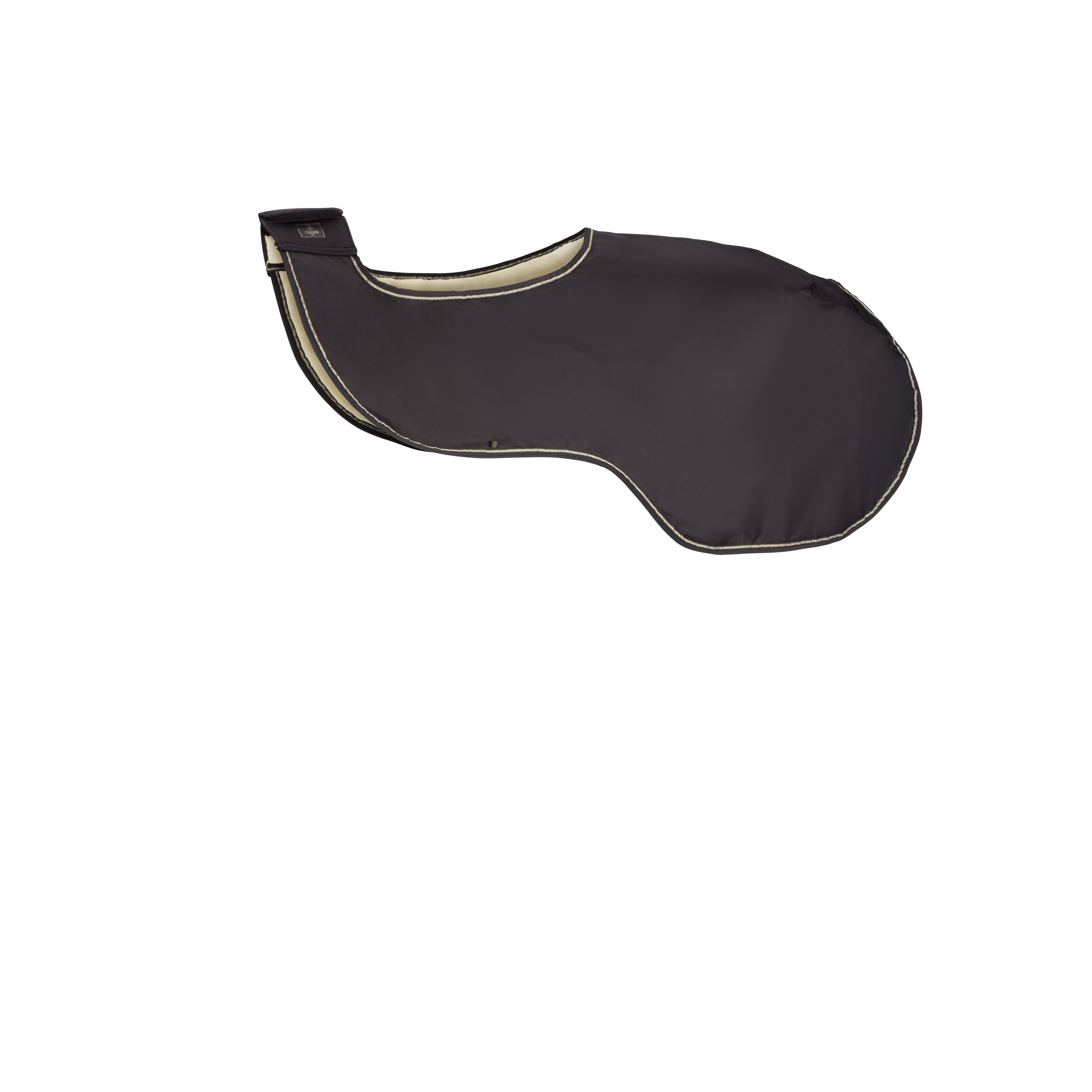 Pferde-Nierendecke Ausreitdecke Heritage Faux Fur in black truffle