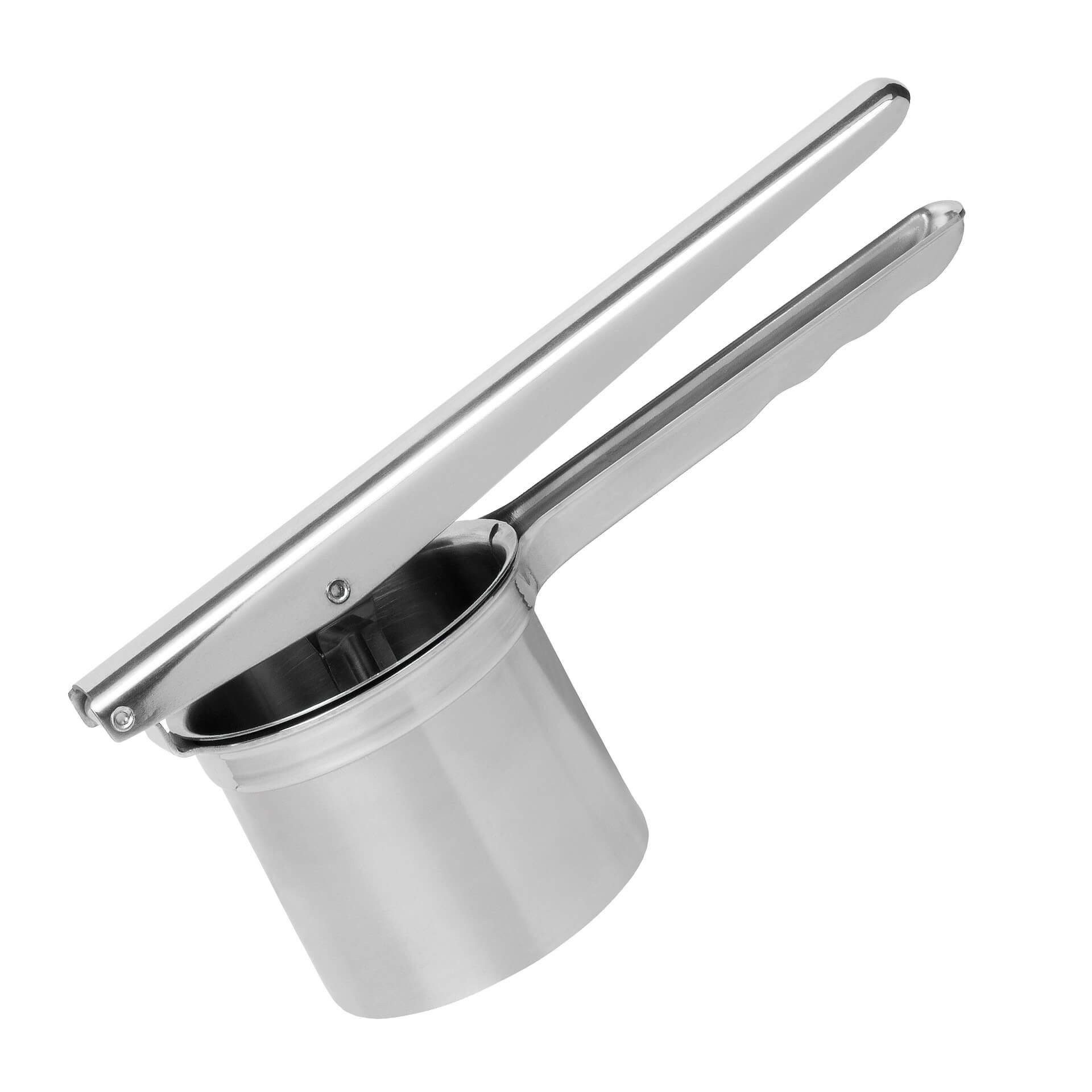 FACKELMANN Spätzlepresse Spätzle- und Kartoffelpresse aus Edelstahl (3 St), Edelstahl, inklusive 2 Lochscheiben, rostfrei und spülmaschinengeeignet