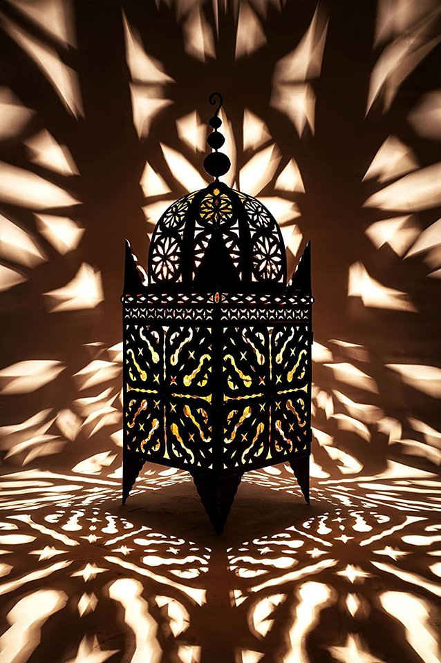 Marrakesch Orient & Mediterran Interior Windlicht Marokkanische Laterne Frane, orientalisches Windlicht, Marokkanische Metalllaterne für draußen als Gartenlaterne, oder Innen als Tischlaterne, Marokkanisches Gartenwindlicht, Handarbeit