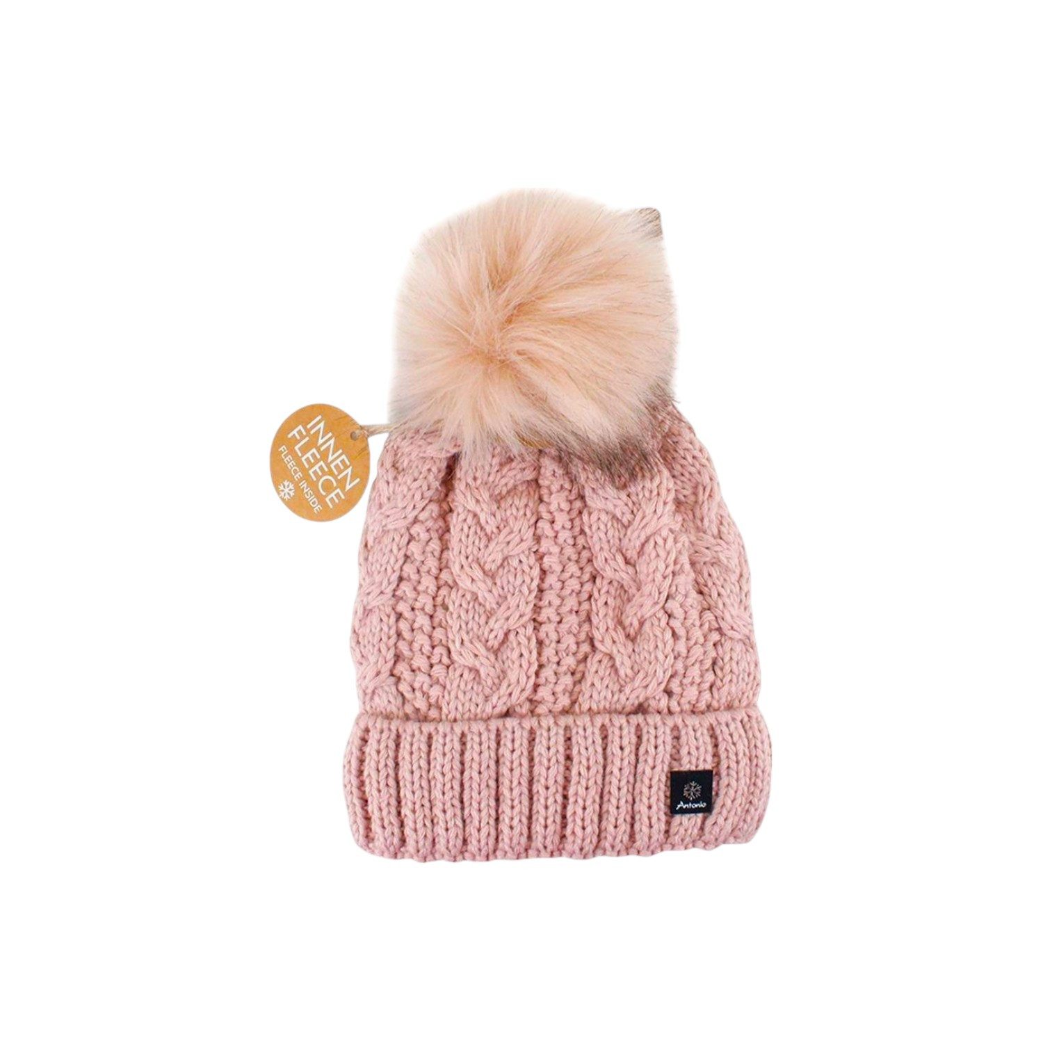 VewoTex Bommelmütze Strickmütze für Damen » gefütterte Wintermütze mit Flee günstig online kaufen