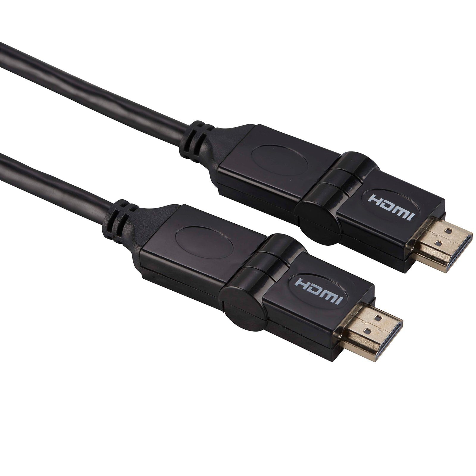 Hama 4K Kabel 1,5 m 180° Rotation - Vergoldetes HDMI-Kabel, HDMI, HDMI Typ A, (150 cm), voll geschirmt, 180° schwenkbar, Unterstützt Ethernet & ARC