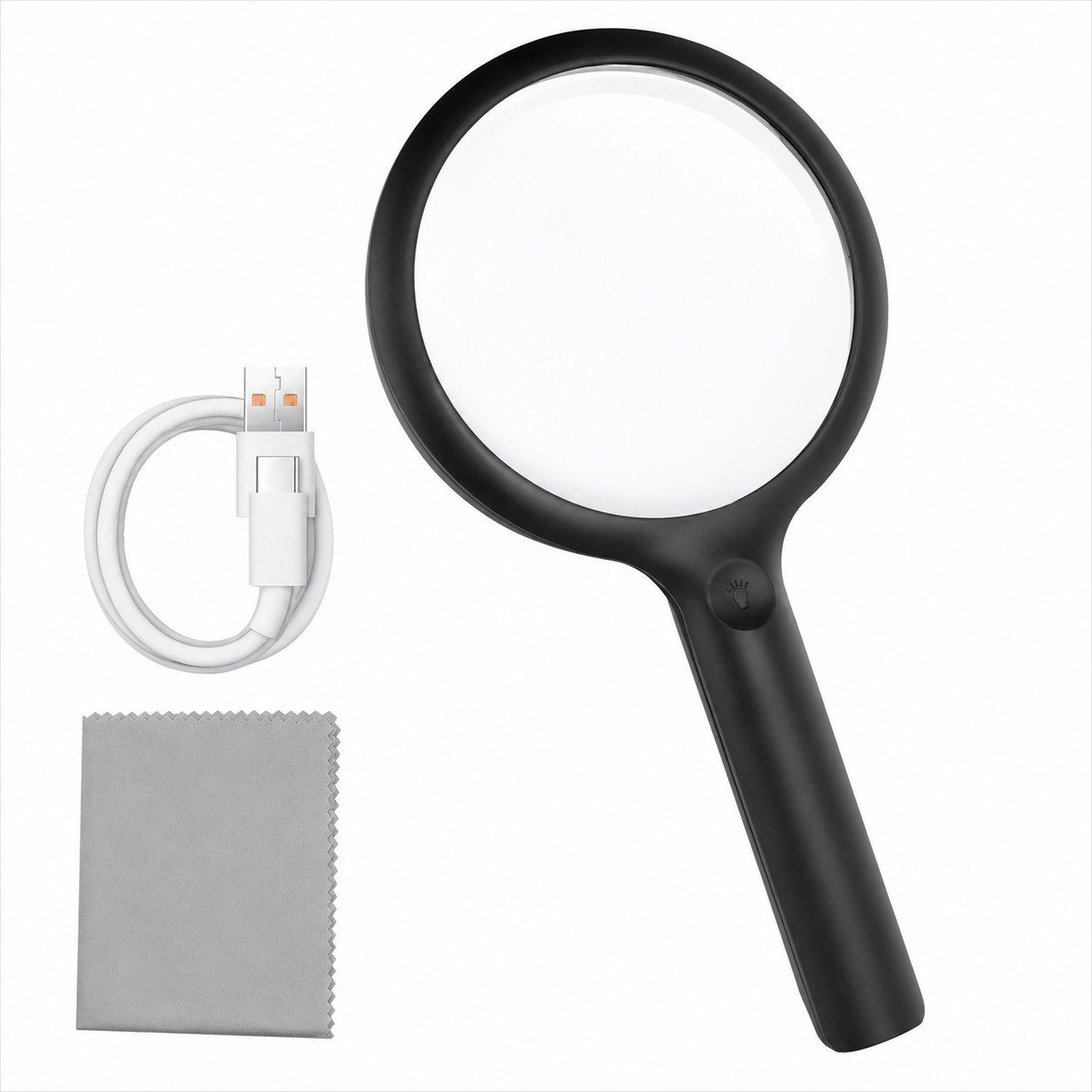 XEOOCE Lupenlampe Leselupe mit LED 30x/60xVergrößerung USB Aufladbar, LED fest integriert