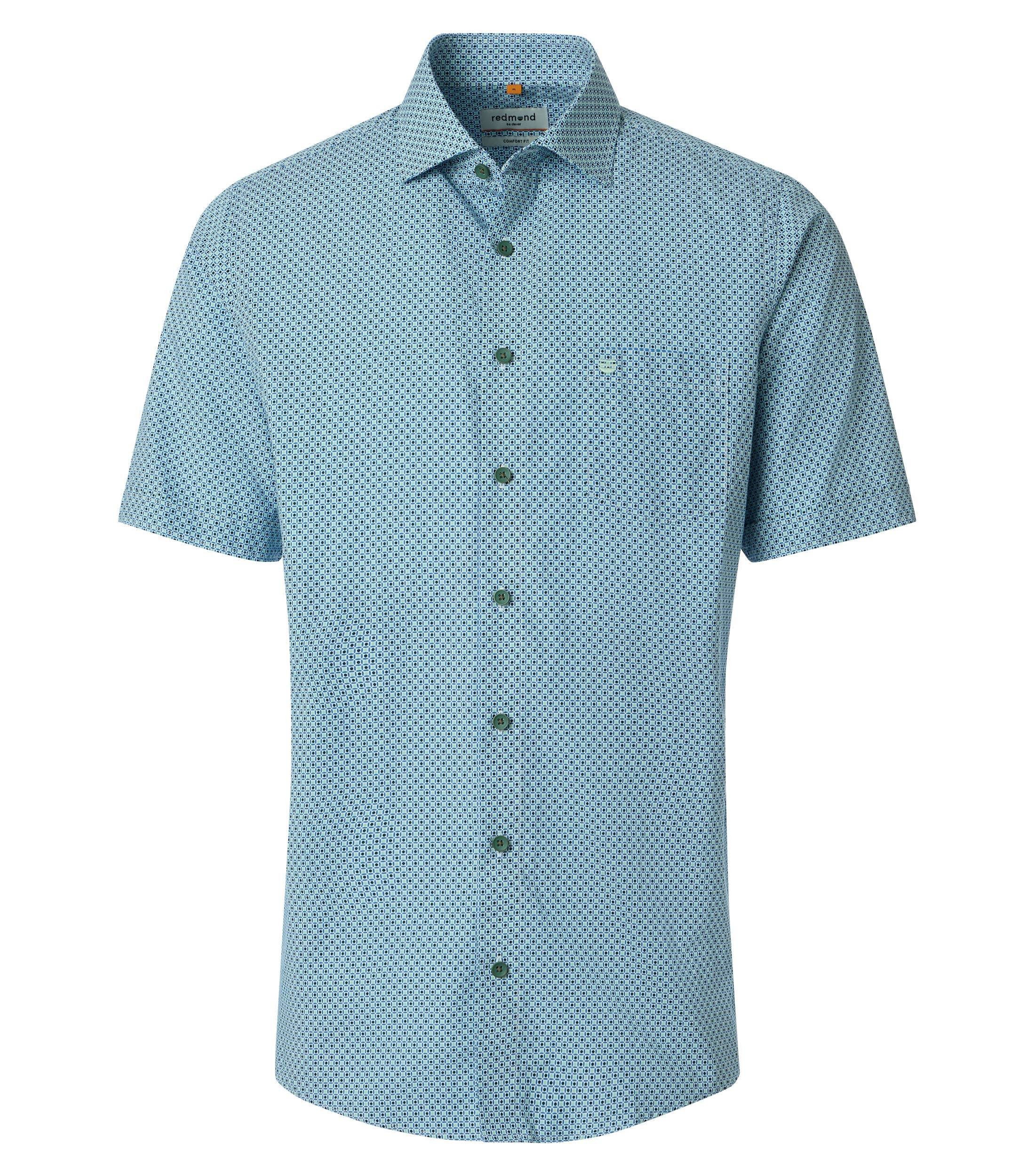 Redmond Kurzarmhemd Print Modern Fit