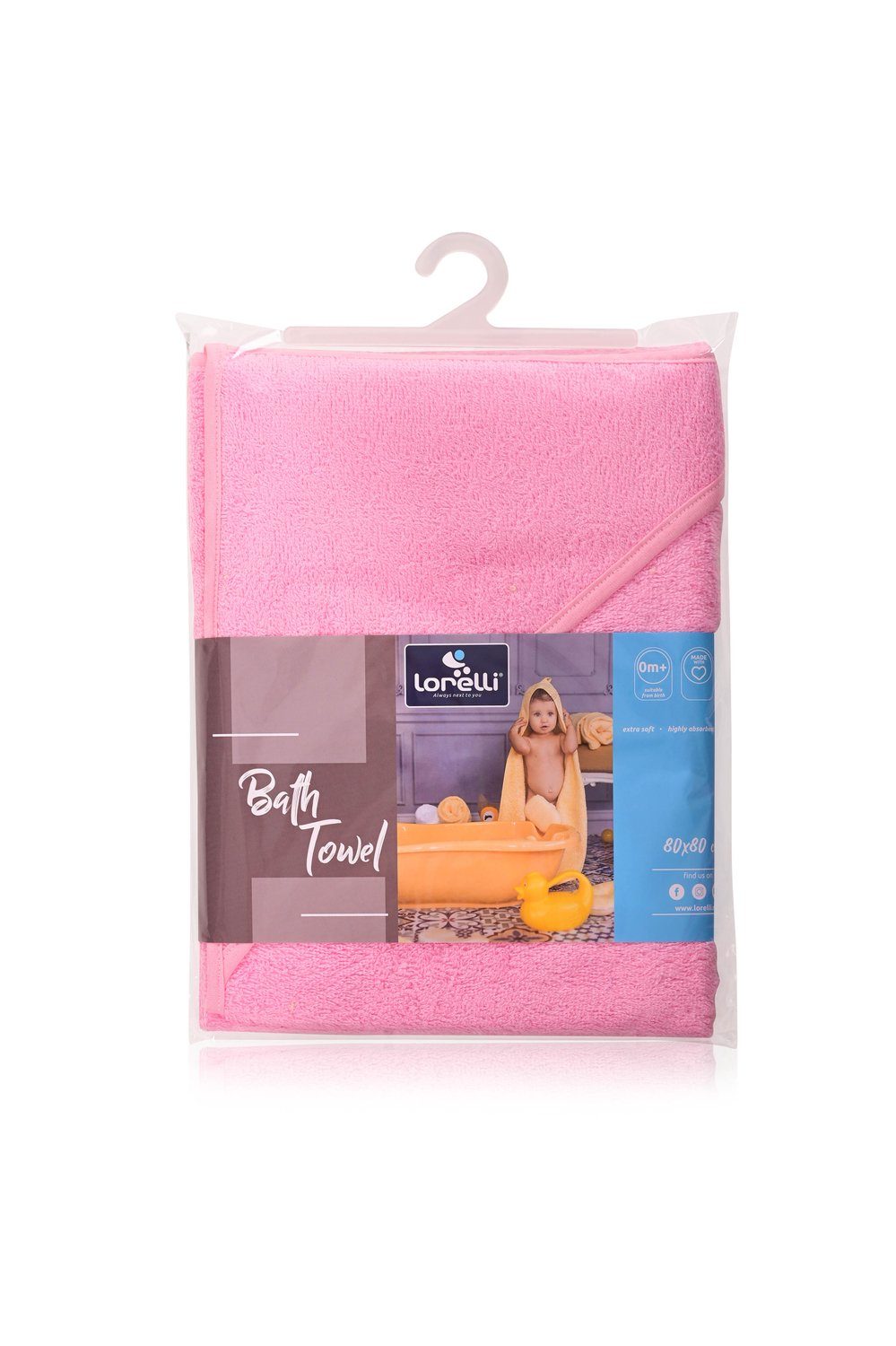 Geburt Kapuzenhandtuch rosa Baby-Badehandtuch 80 Lorelli 80 ab Kapuzenhandtuch, x cm, Badetuch,