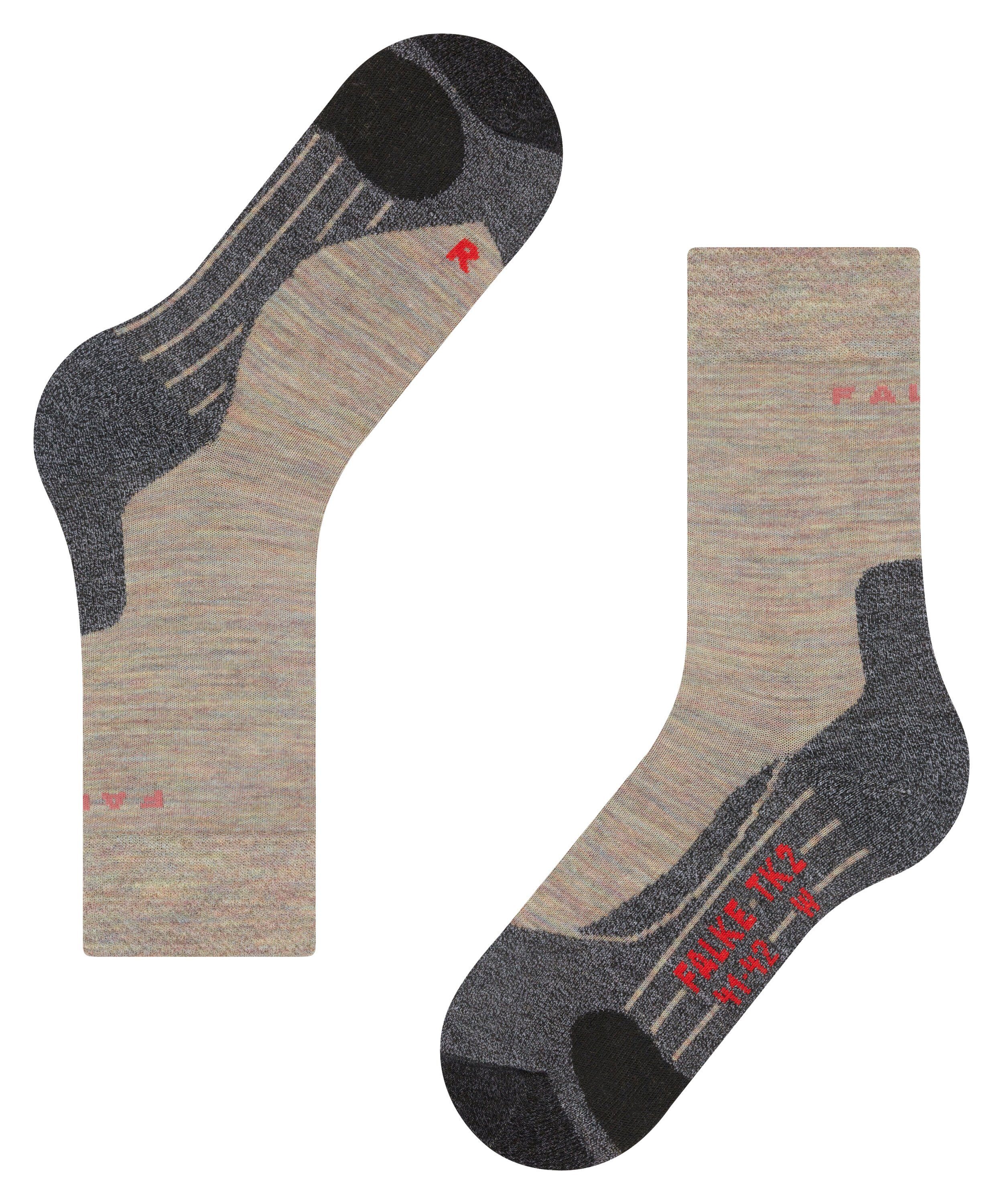 FALKE Wandersocken TK2 Explore Melange Socken (1-Paar) Hoher Komfort im Mittelgebirge