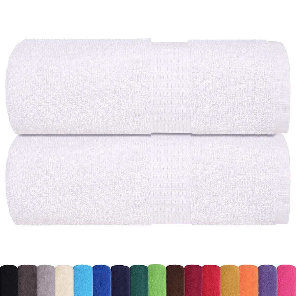 vidaXL Handtuch Waschlappen 2 Stk. Weiß günstig online kaufen