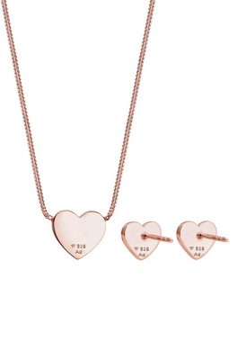 Elli Schmuckset Herz Liebe Kristalle 925 Silber Playful