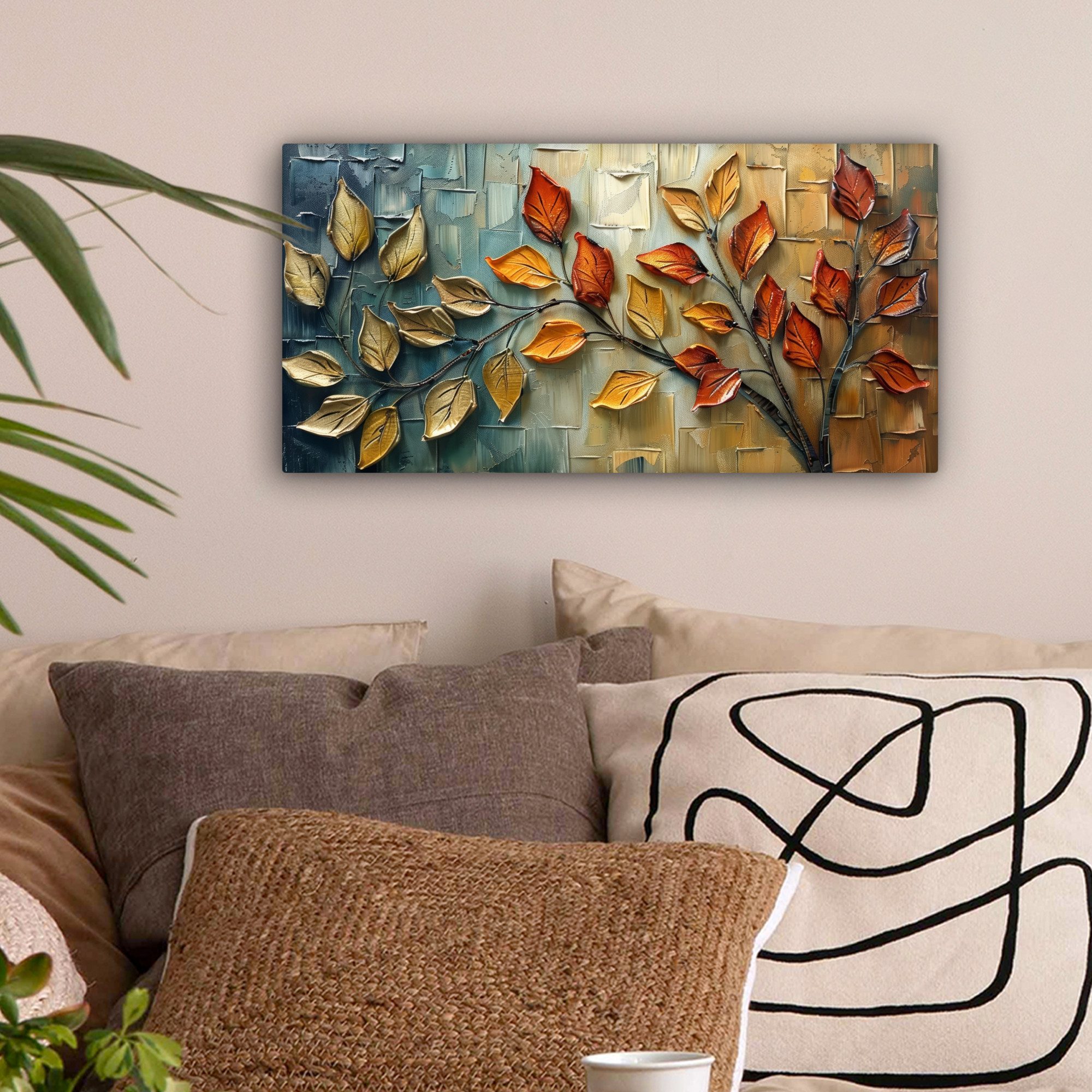 OneMillionCanvasses® Leinwandbild Panorama Baum - Abstrakt - Natur - Kunst, günstig online kaufen