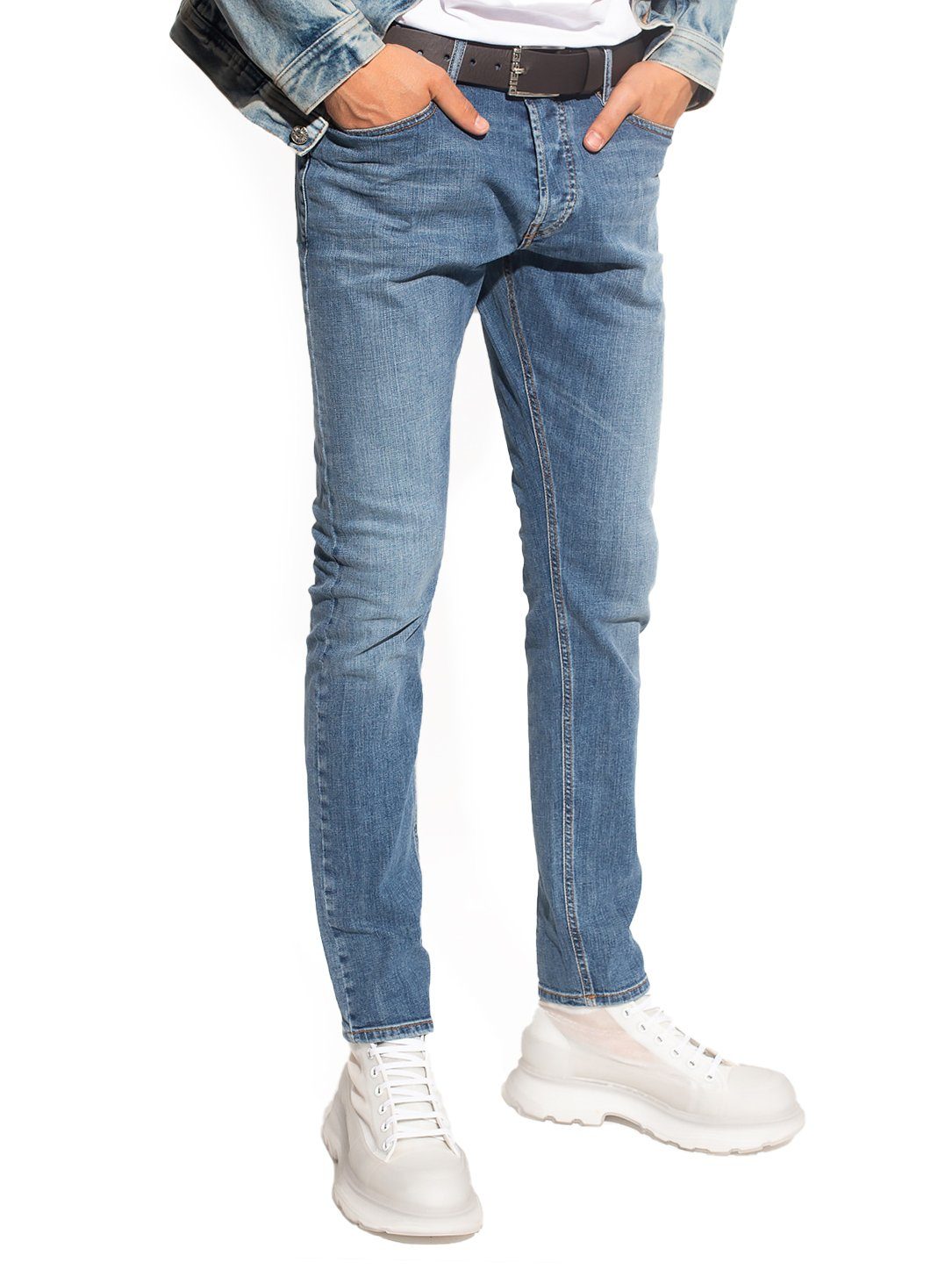 Diesel Slim-fit-Jeans Low Waist Stretch Hell Blau - D-Luster 009ZR