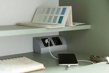 Schildmeyer Sekretär Serie 500, mit integrierter Steckdose und USB-Anschlüssen
