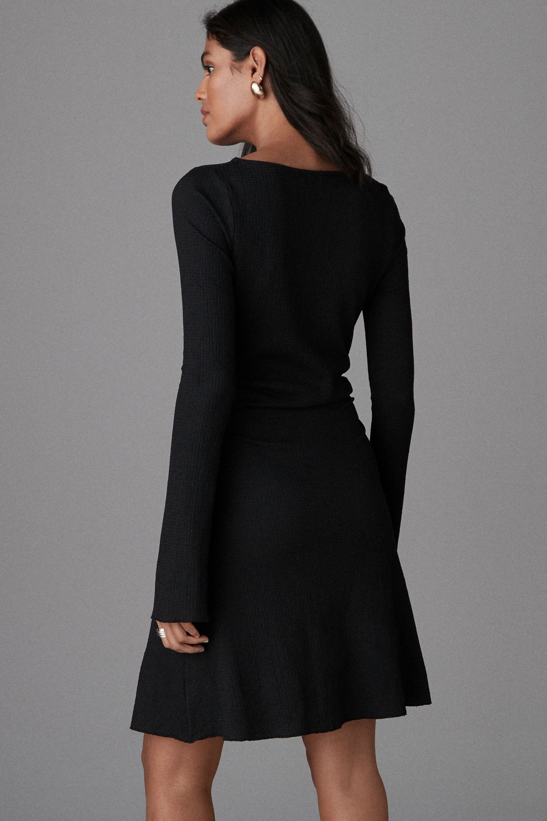 Next Minikleid Gerafftes Minikleid mit langen günstig online kaufen