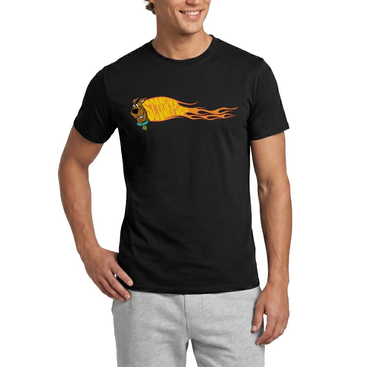 Spreadshirt T-Shirt Scooby-Doo Mit Flamme Und Aufschrift Männer T-Shirt (1-tlg)