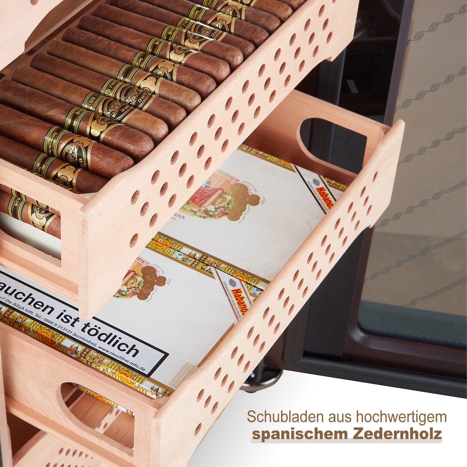 Afidano Humidor Humidor Afidano, Skulpturale Leinwand gestaltet