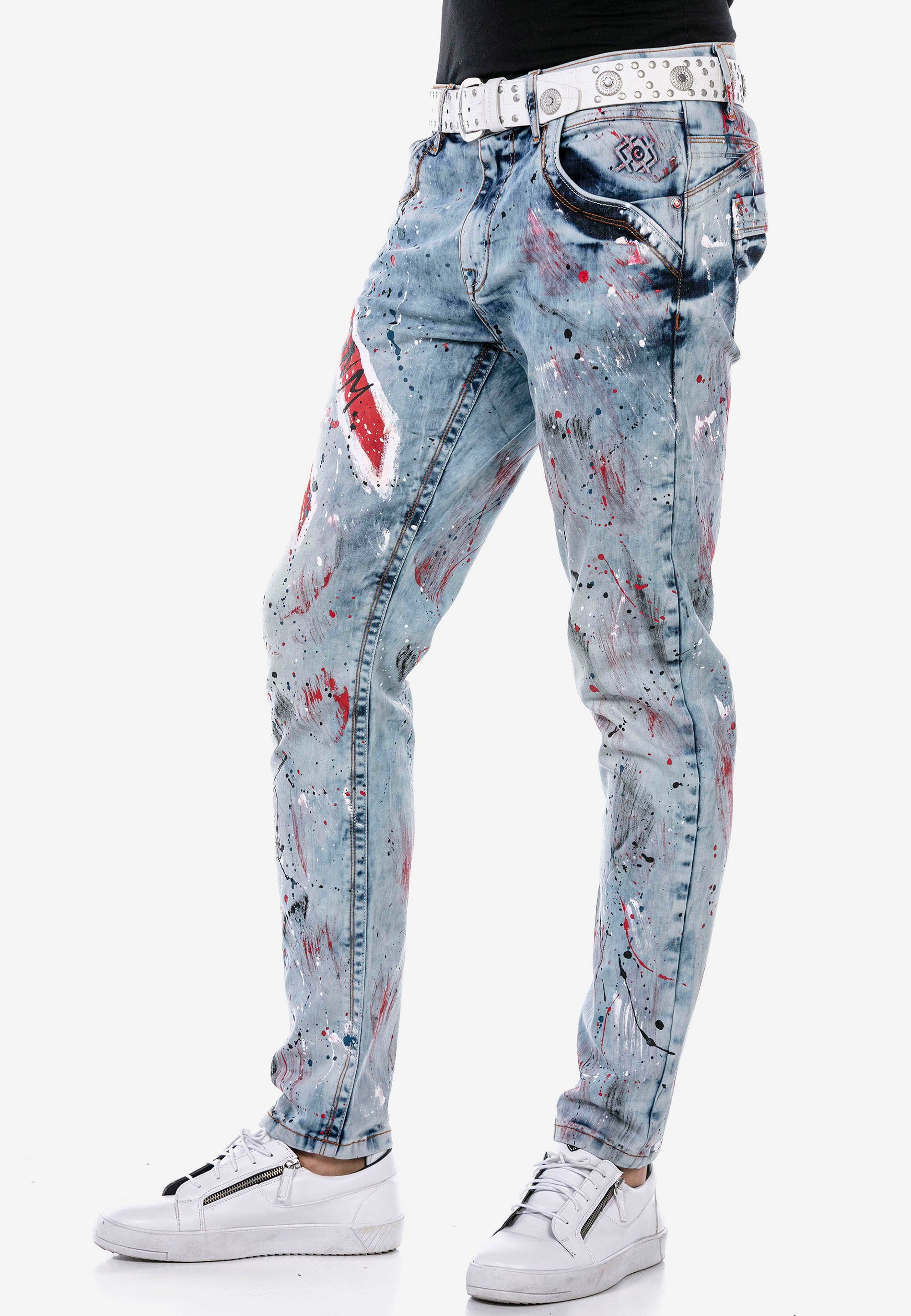 handbemaltem Bequeme & Cipo Baxx mit Jeans Design