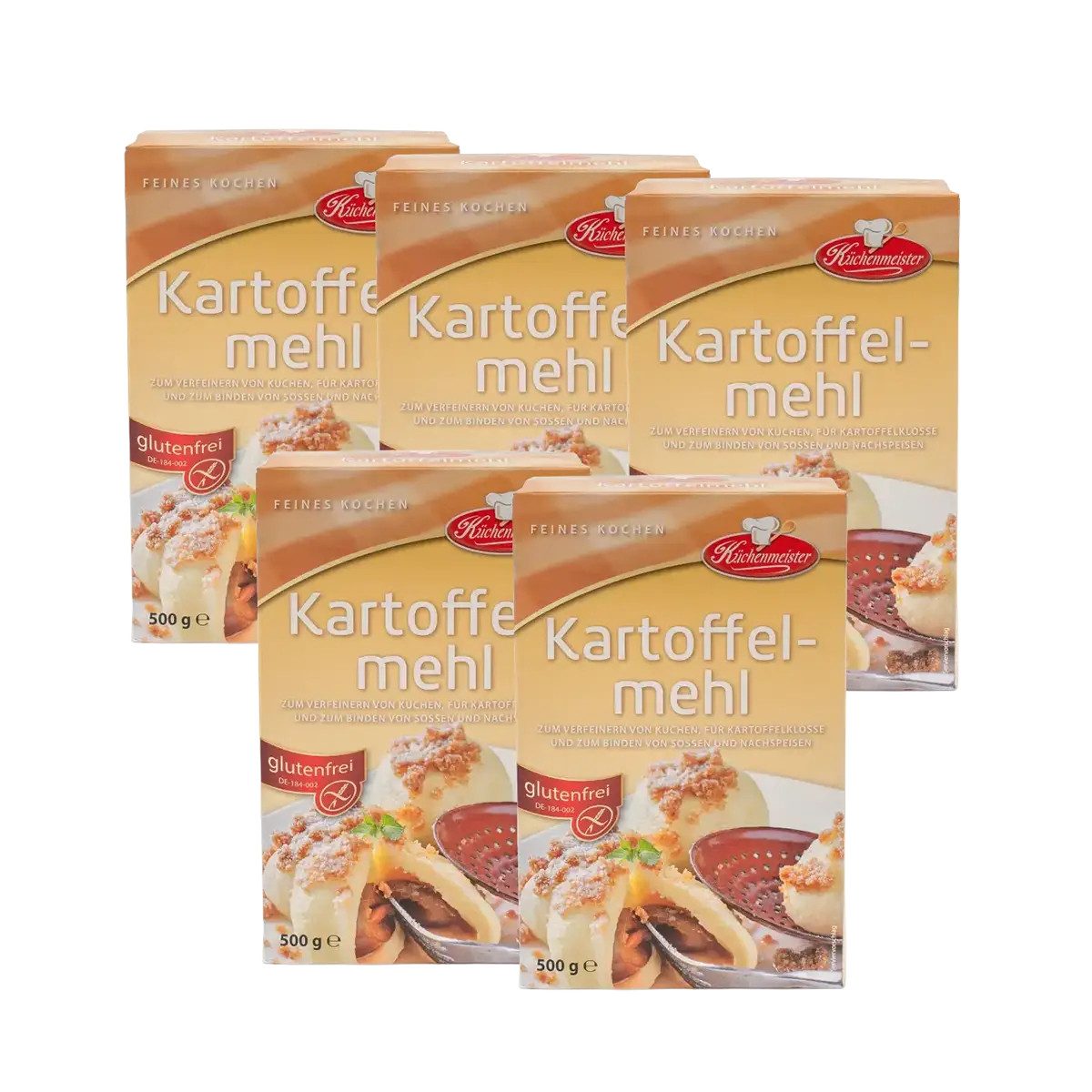 Bielmeier Backzutat Kartoffelmehl 5x500 Gramm Küchenmeister, 1 x 2500 g, Made in Germany