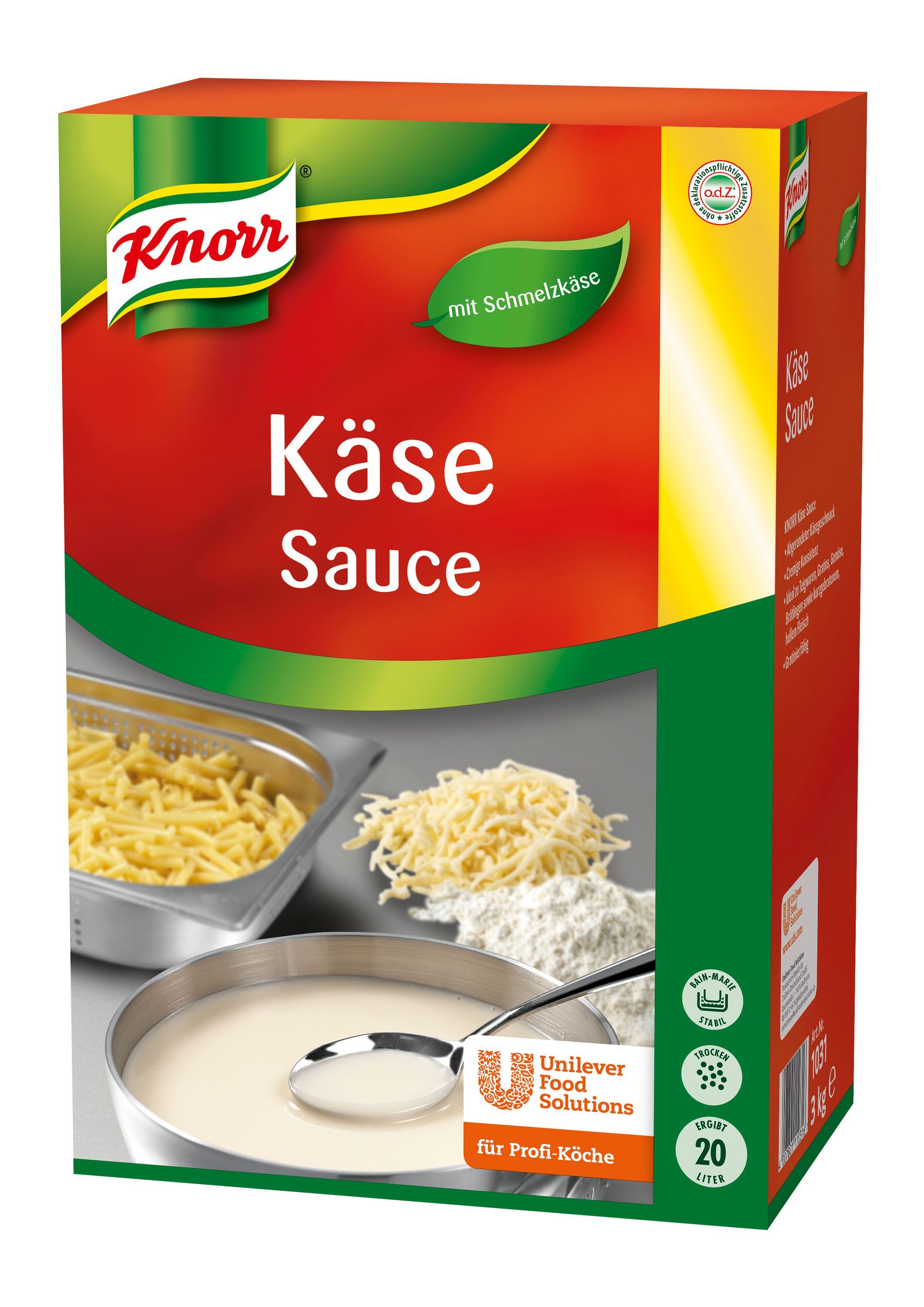 Knorr Saucen, Knorr Kaese Sauce cremig fein abgeschmeckt für Pasta und Gemuese 3000g