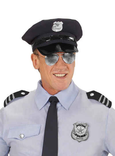 Widdmann Kostüm Polizist Accessoire-Set, Zubehör für den klassichen Cop
