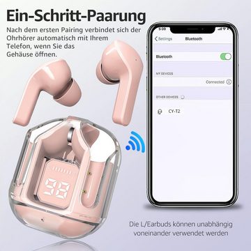 VSIUO In Ear Ohrhörer wireless Kopfhörer Bluetooth-Kopfhörer (Touch Control, IPX7 Wasserdicht, 25 Std Spielzeit, Deep Bass Stereo, Bluetooth 5.3 + EDR, Bluetooth Kopfhörer Sport Kopfhörer für iPhone/Huawei/Samsung)