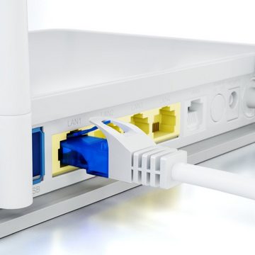 deleyCON deleyCON 10x 1m CAT6 Patchkabel Netzwerkkabel Gigabit LAN U/UTP RJ45 LAN-Kabel