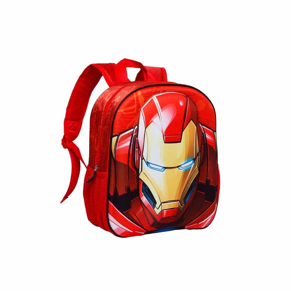 Karactermania Kinderrucksack Marvel Iron Man 3D Rucksack Vorschulrucksack Kindergarten, 3D-Frontrelief