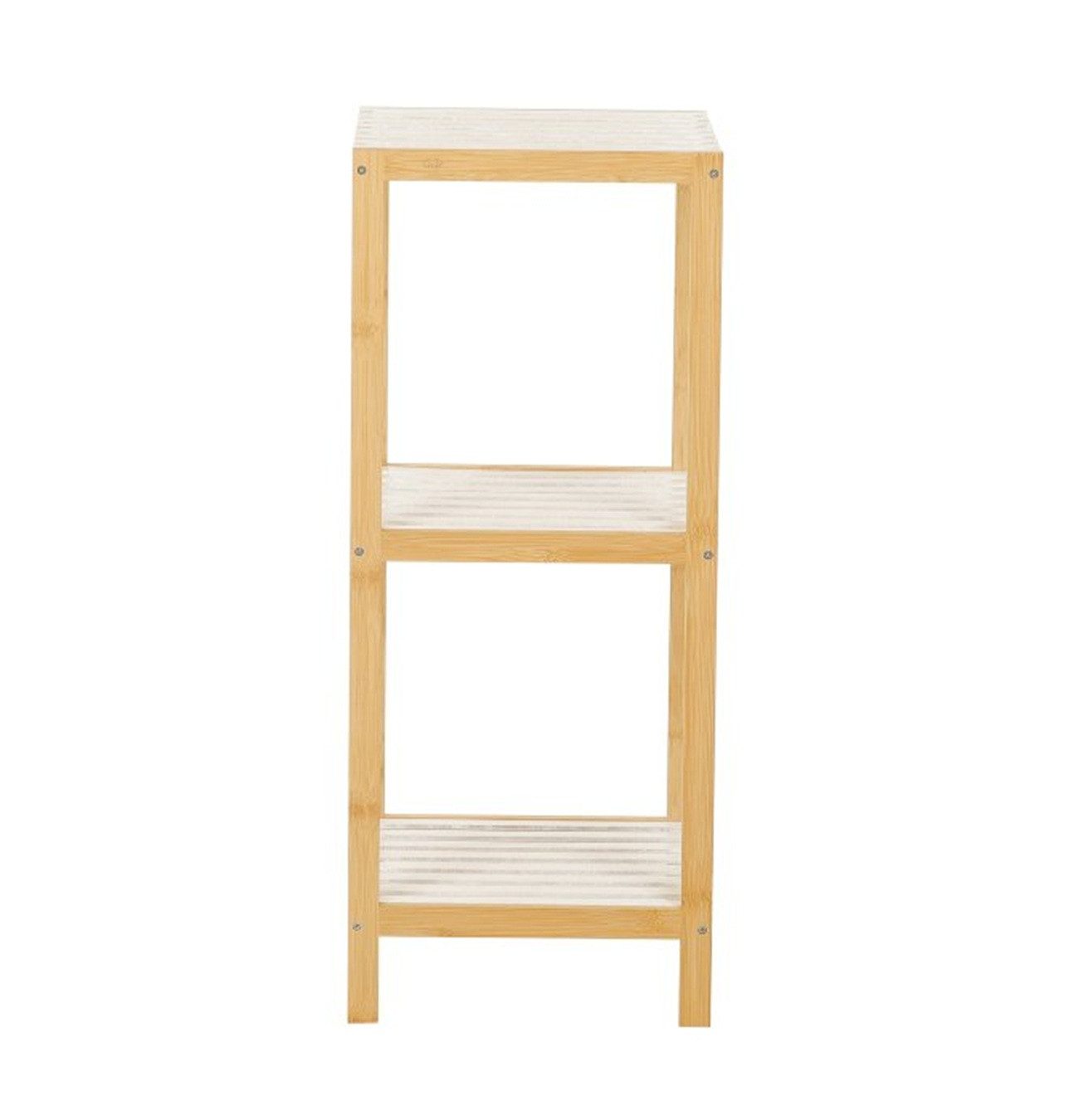 axentia Regal Beistellregal aus Bambus mit 3 Böden, 1-tlg., 2-stöckig, 34 x 80 x 33 cm