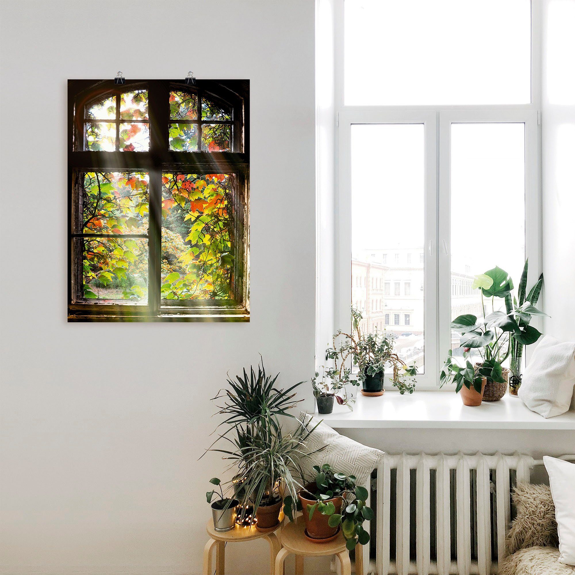 Artland Wandbild in Fenster Poster & Größen Türen Altbau, Leinwandbild, versch. Wandaufkleber oder St), als (1 Alubild