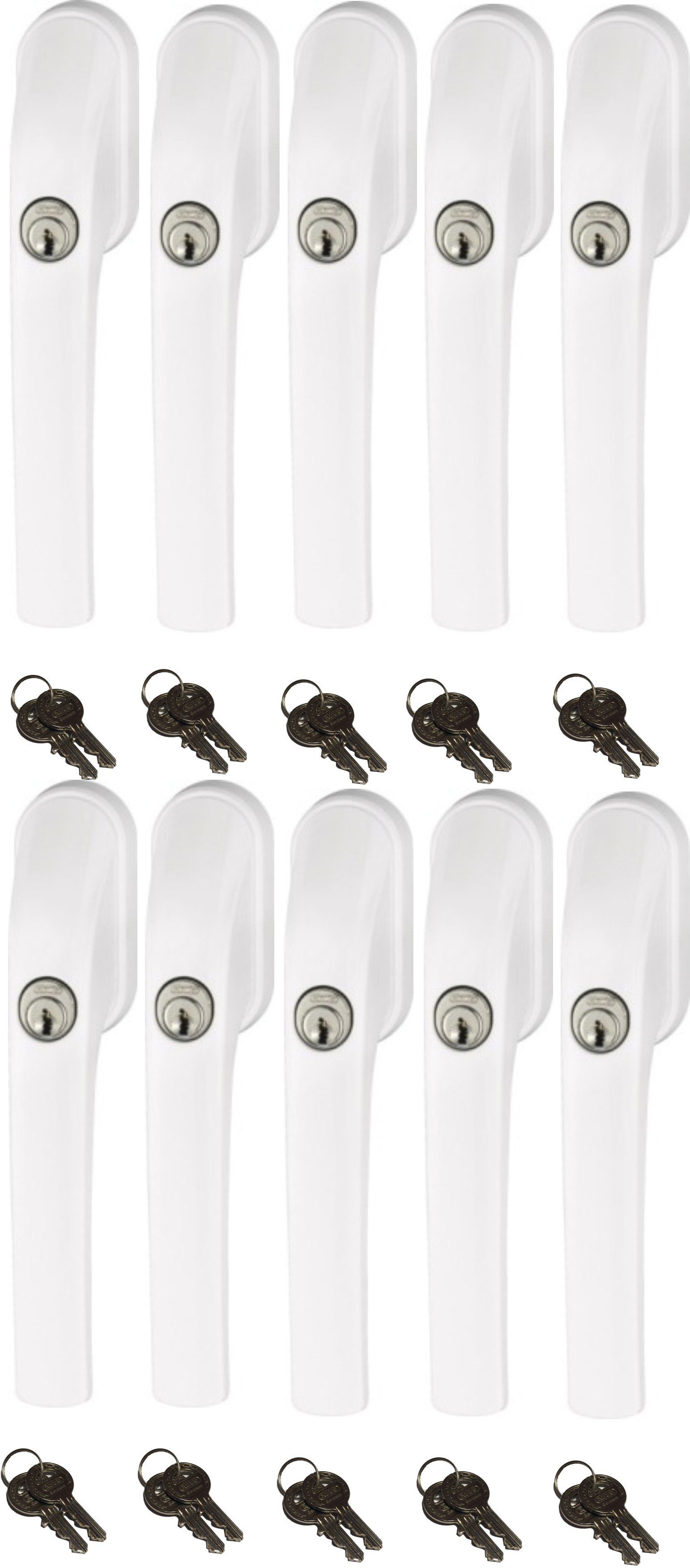 ABUS Fenstergriff Abus FG300 abschließbarer Fenstergriff weiß, silber, brau günstig online kaufen